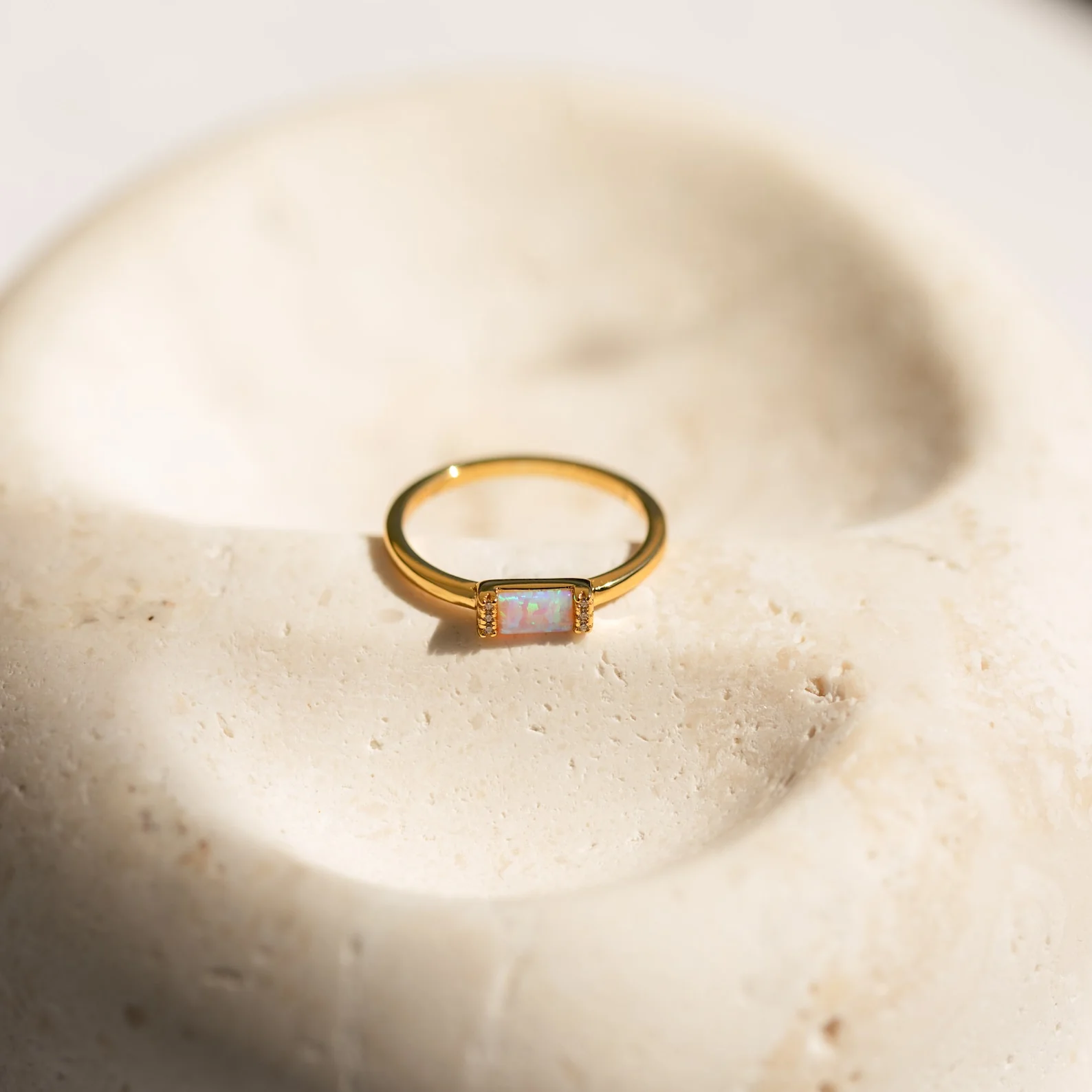 Kiera Opal Baguette Ring - Image 3