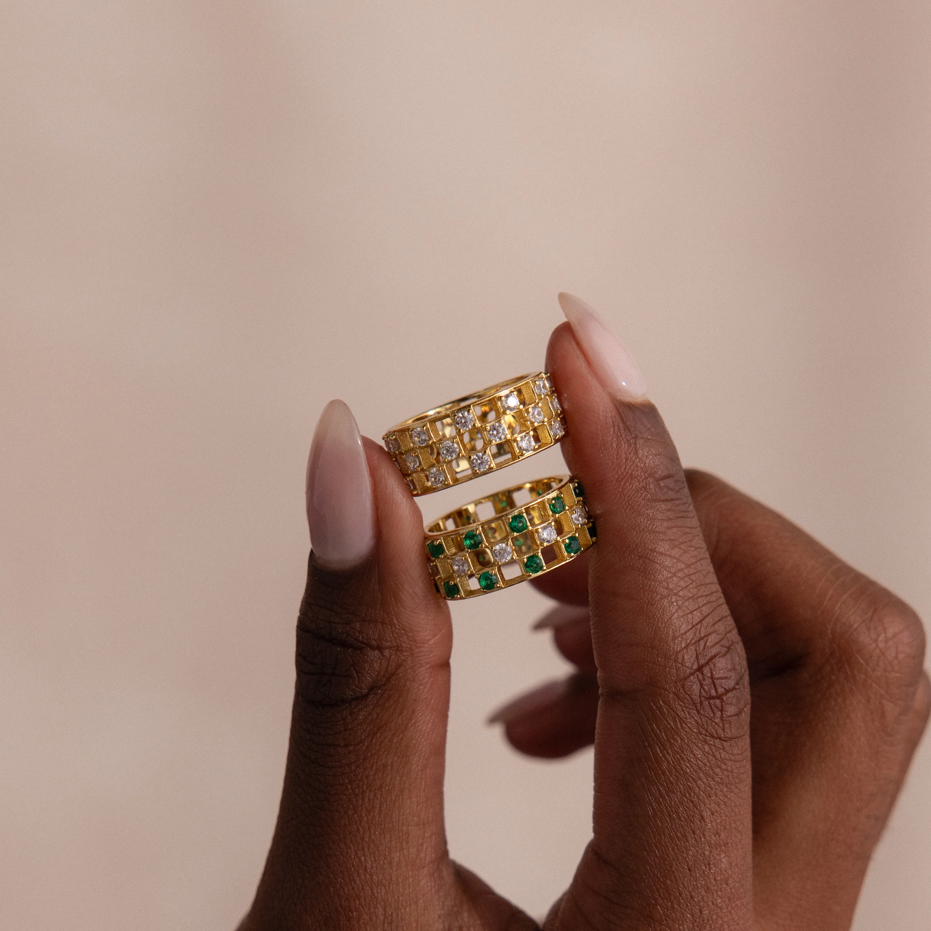 Lace Checkered Ring - Image 2