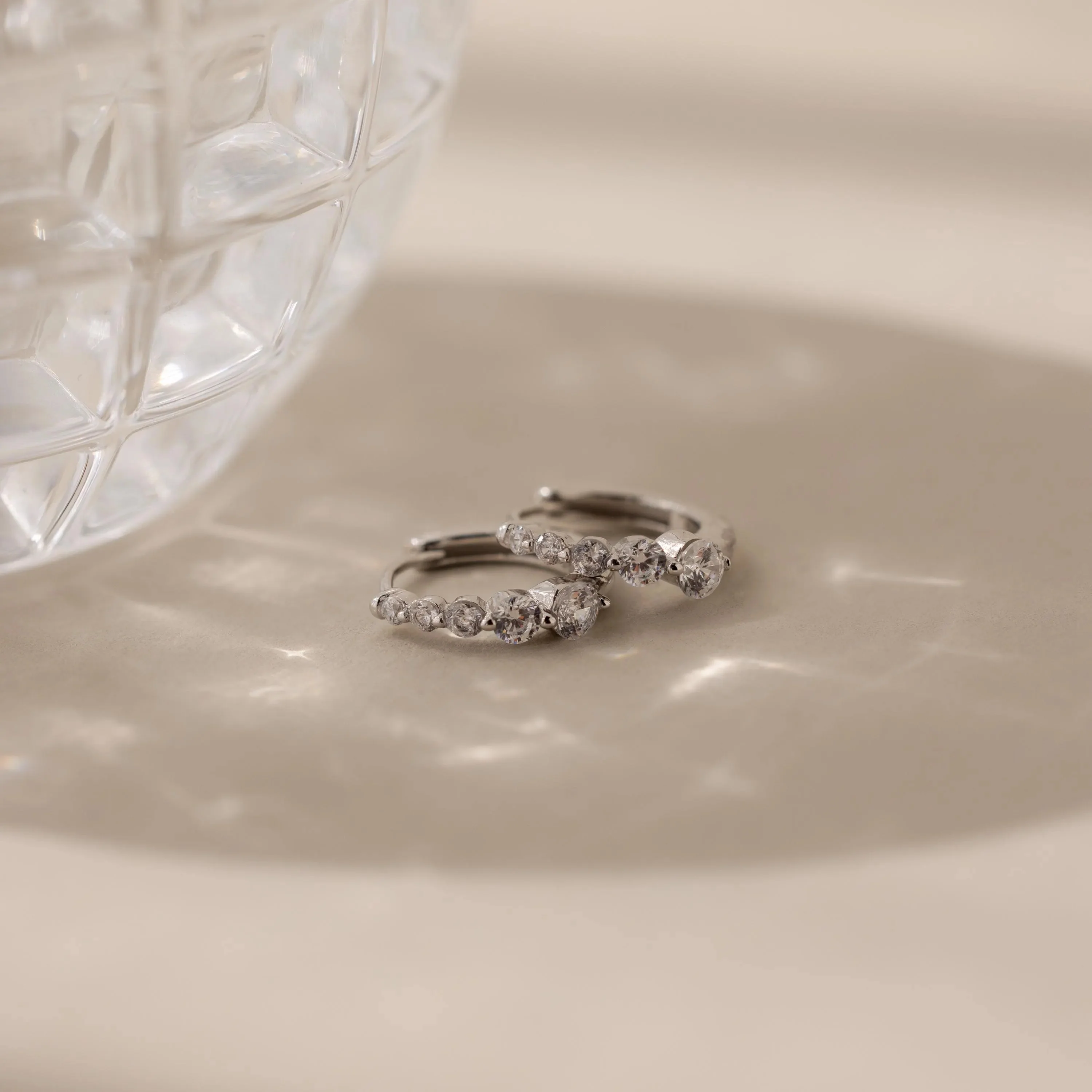 Lace Diamond Huggies - Image 5