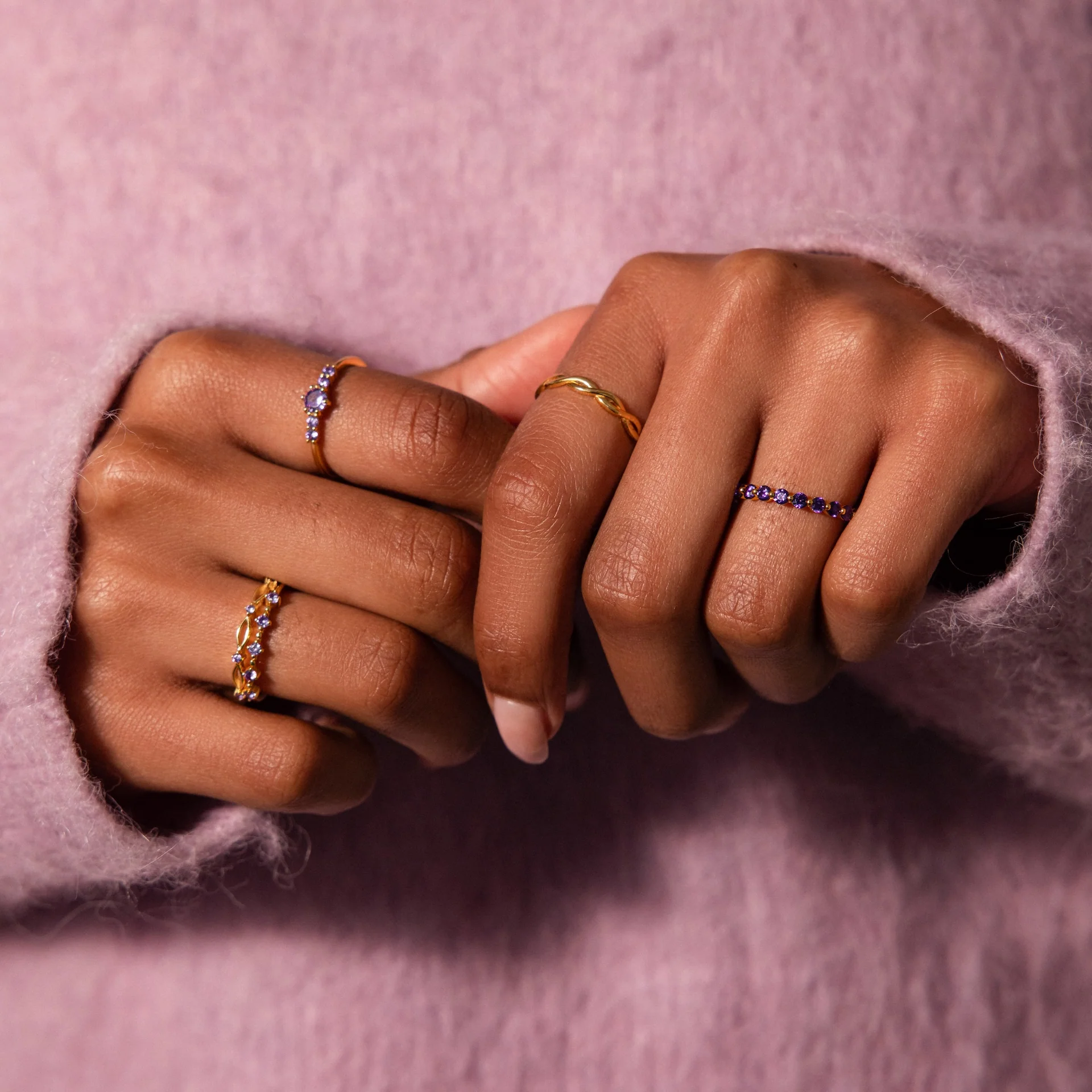Lace Eternity Amethyst Ring - Image 6