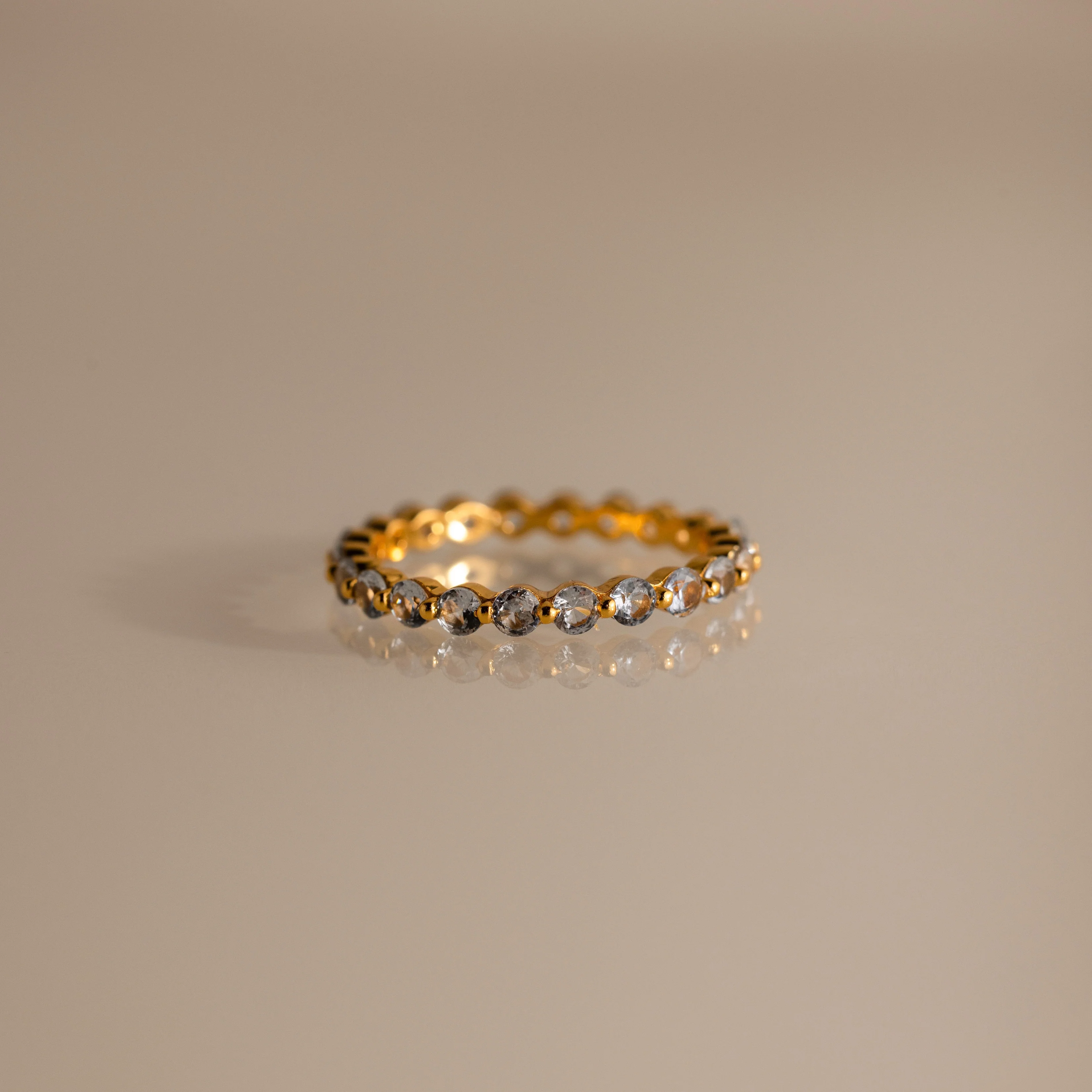 Lace Eternity Aquamarine Ring