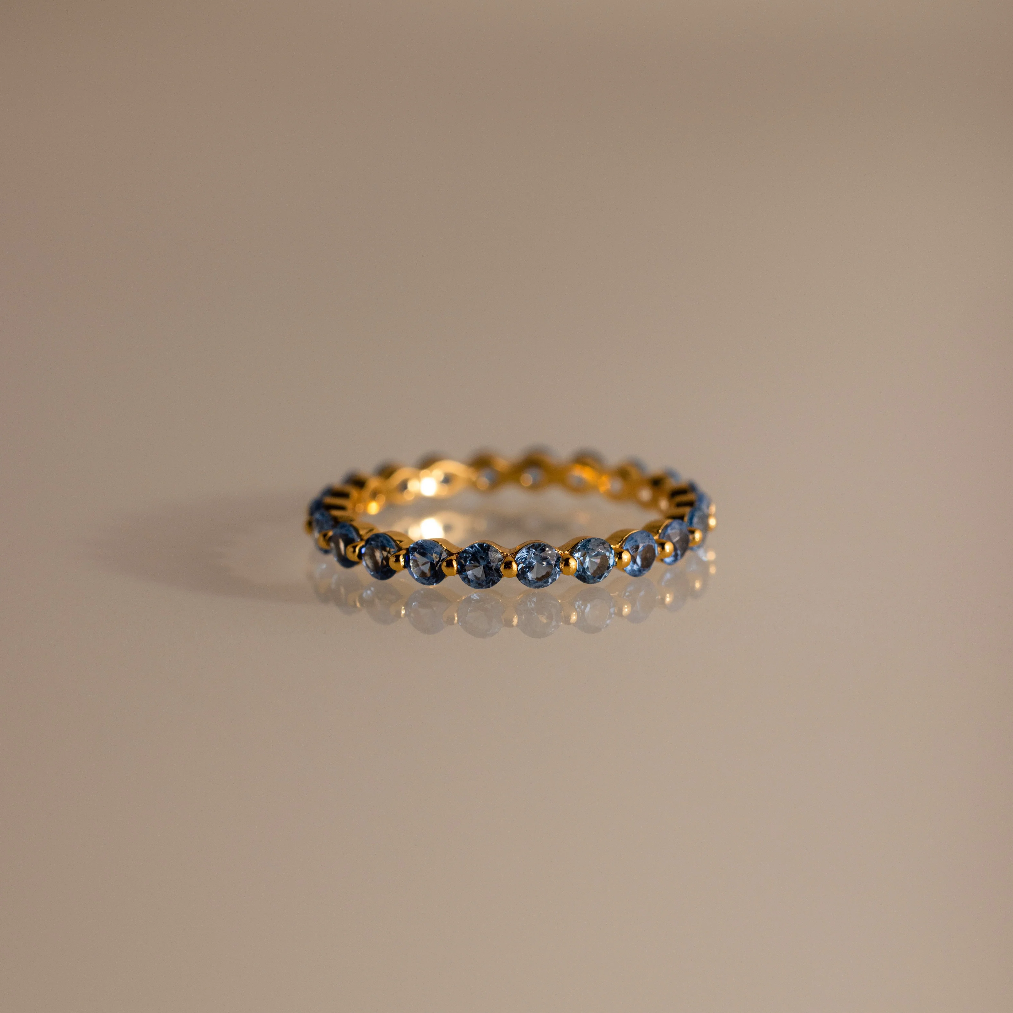 Lace Eternity Blue Zircon Ring