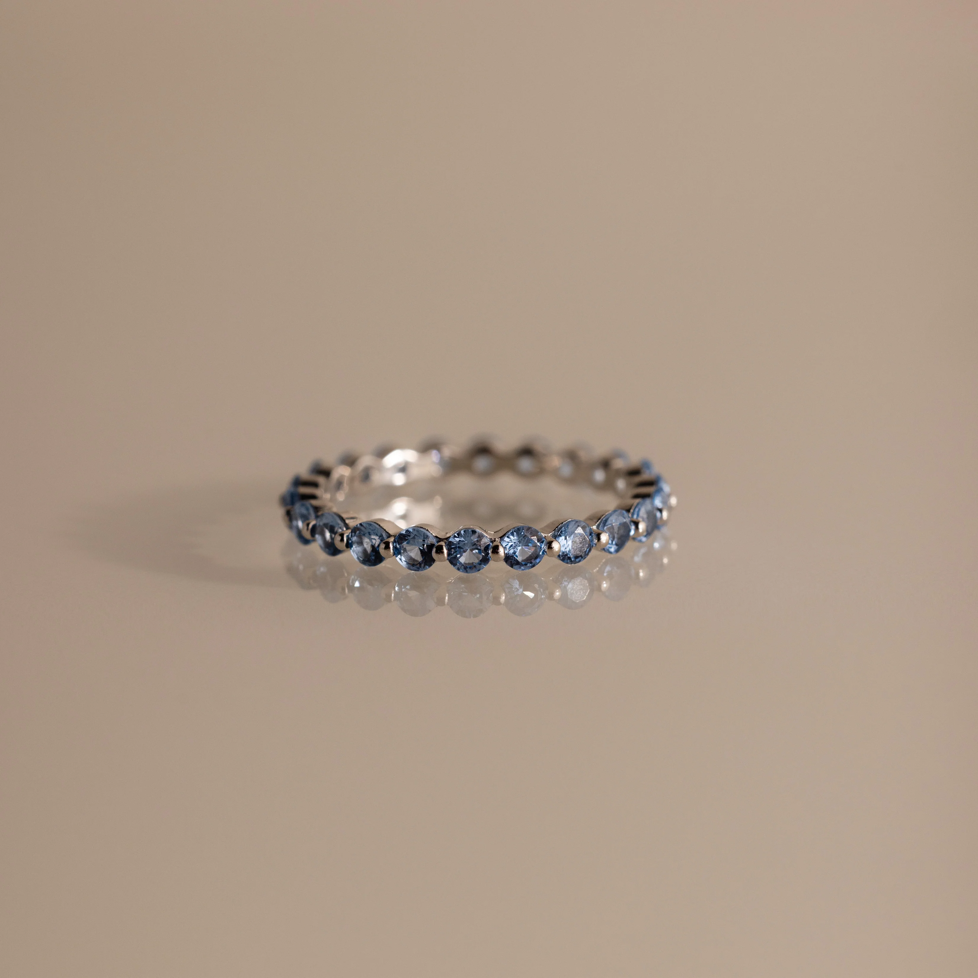 Lace Eternity Blue Zircon Ring - Image 3