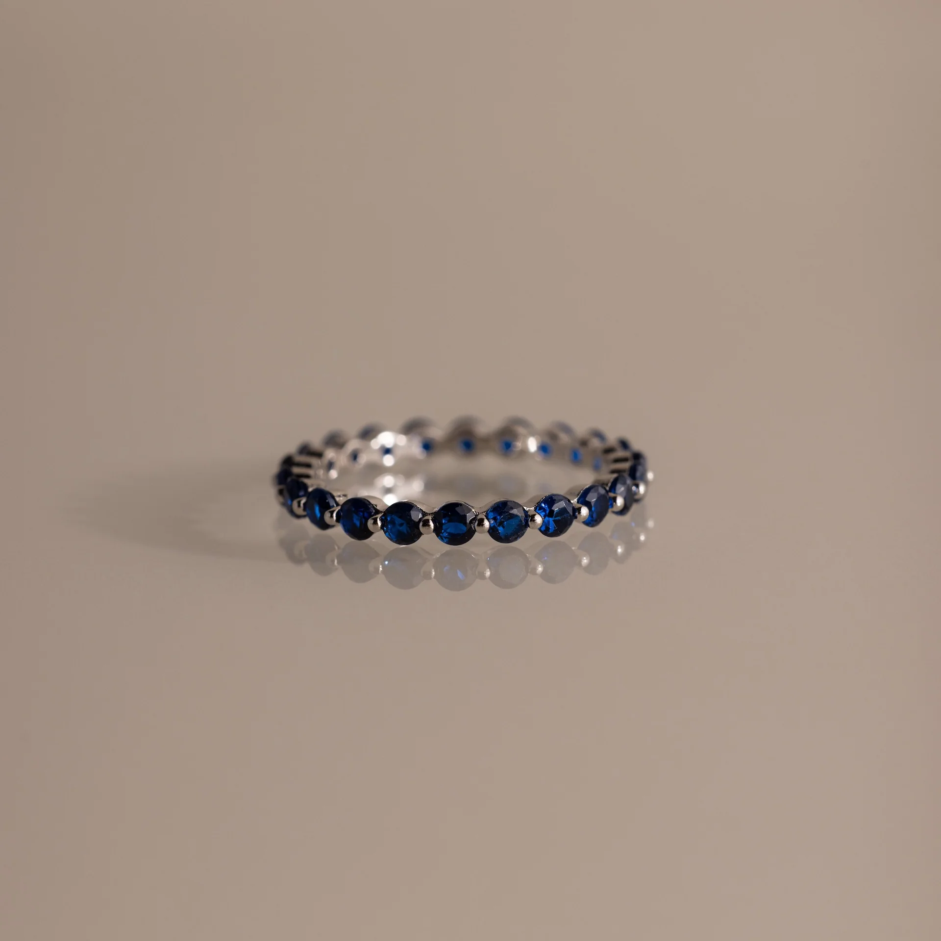 Lace Eternity Sapphire Ring - Image 3