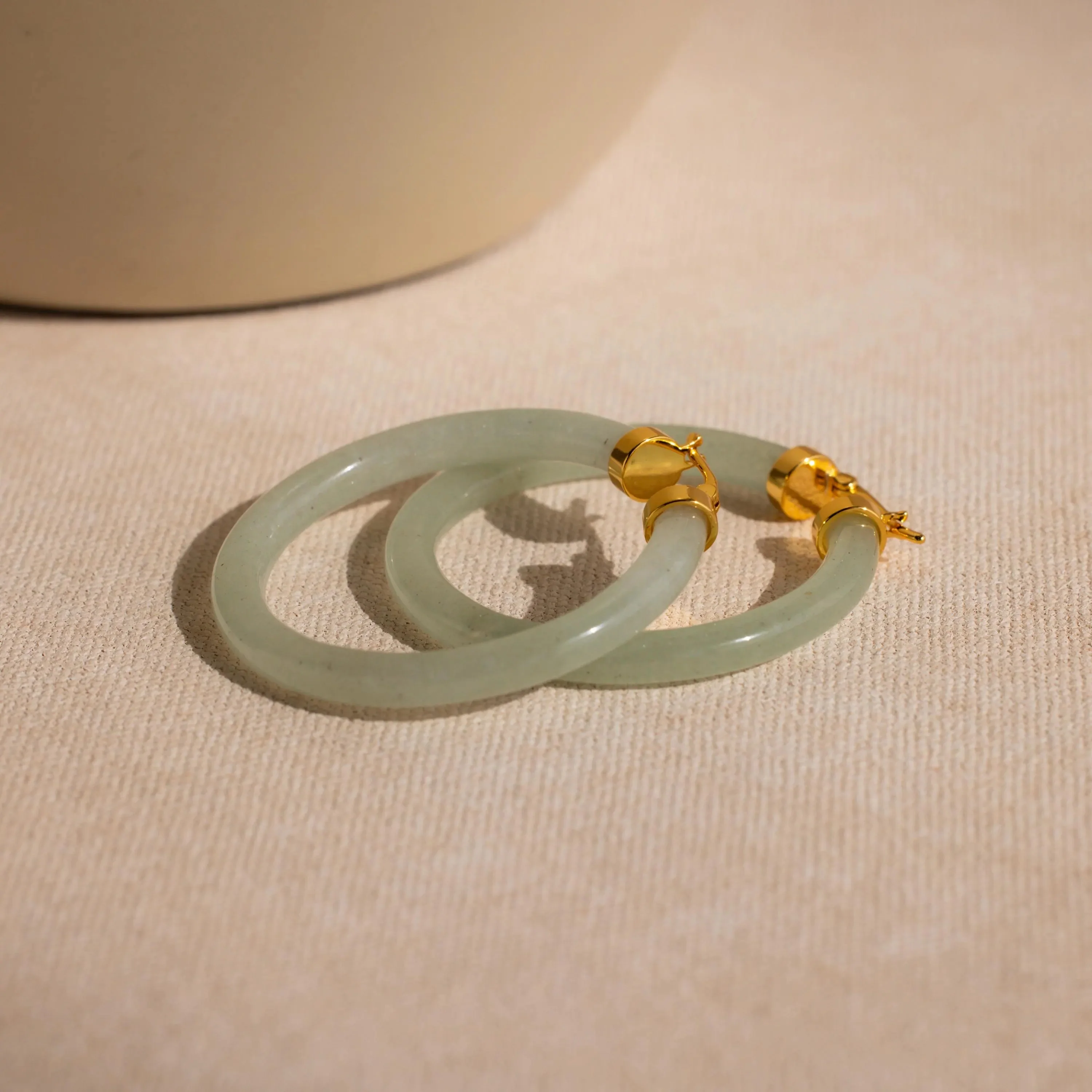 Large Jade Hoops