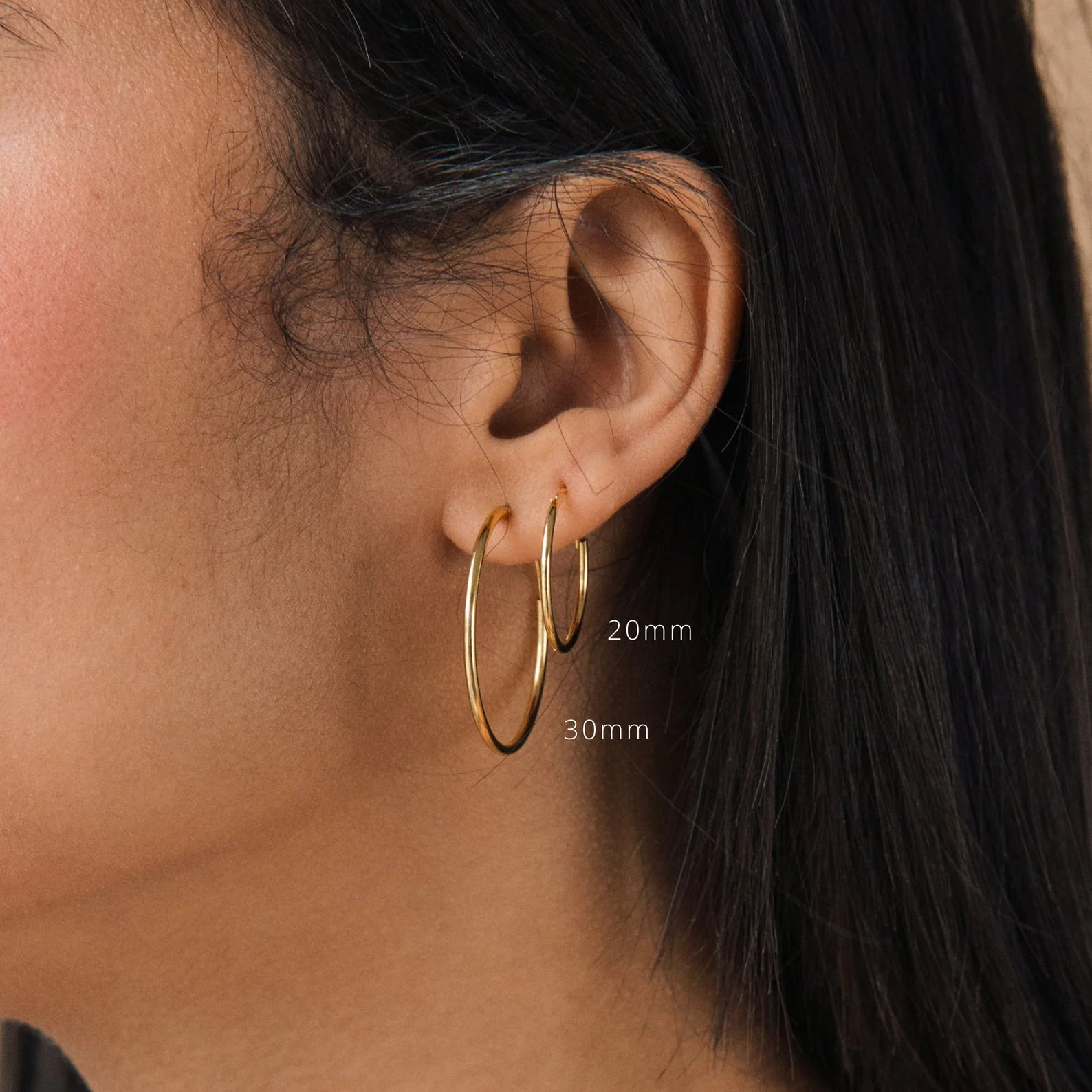 Large Thin Hoops - Image 4