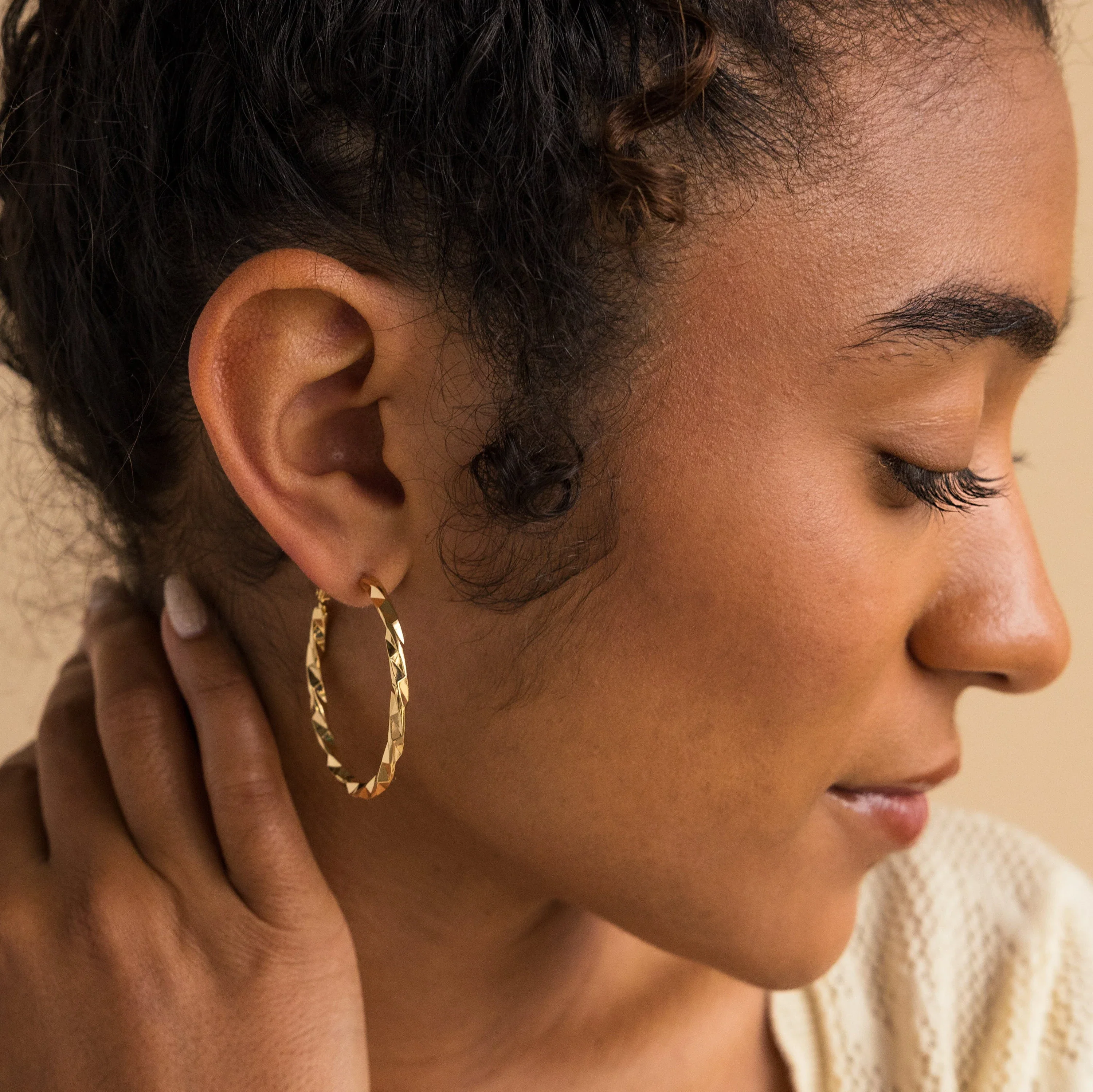 Large Twisted Hoops - Image 2