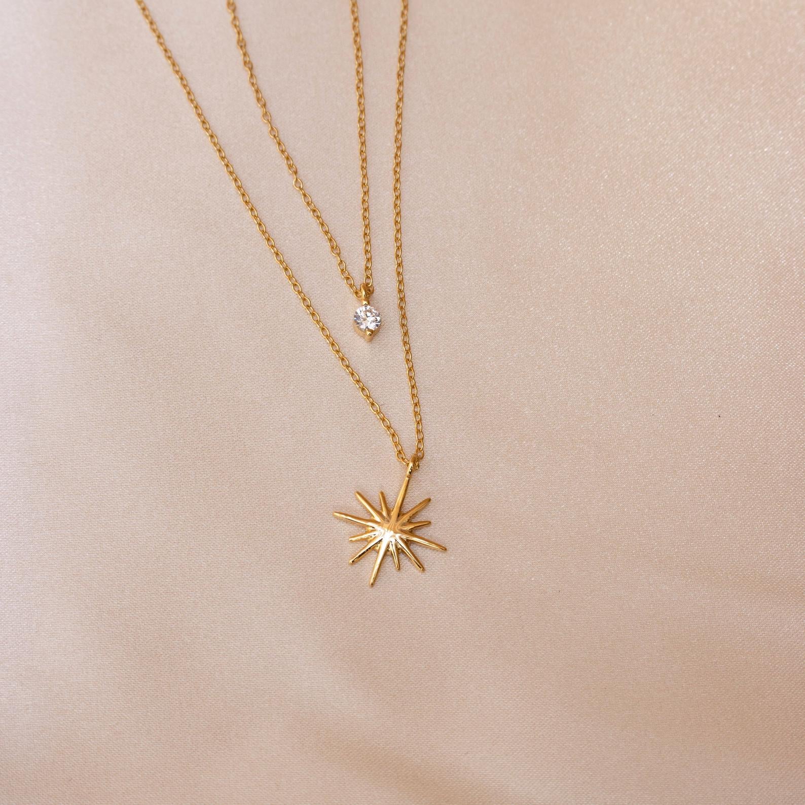 Laura Starburst Duo Necklace in 18K Gold - Image 5