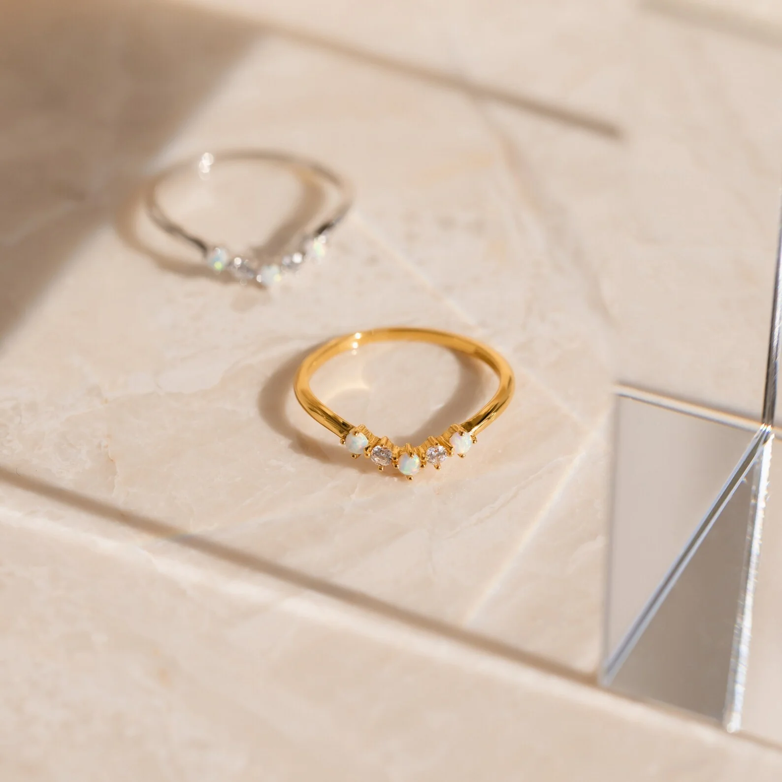 Layla Opal Diamond Ring - Image 7