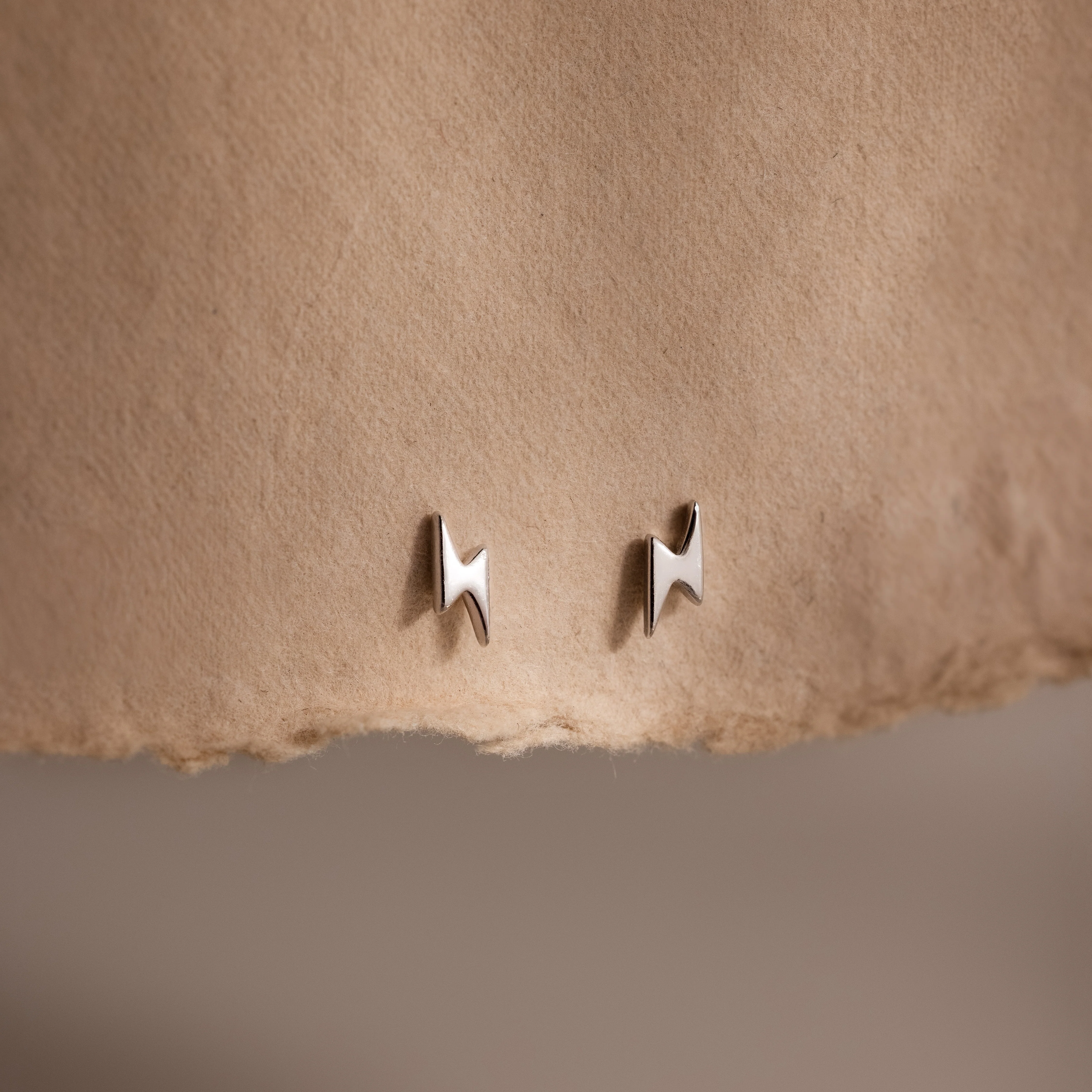 Lightning Bolt Studs in Silver - Image 4