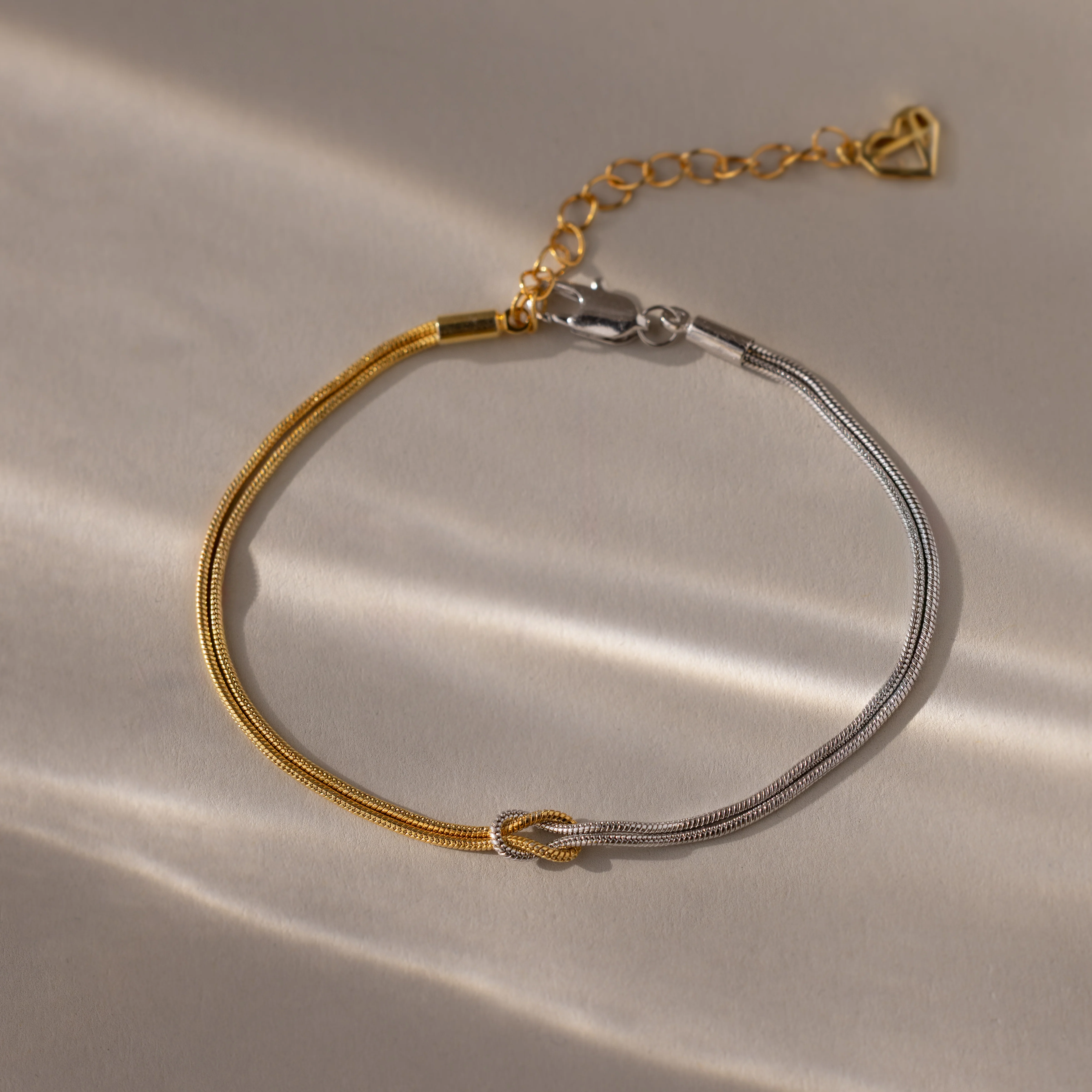 Love Knot Bracelet in Mixed Metal