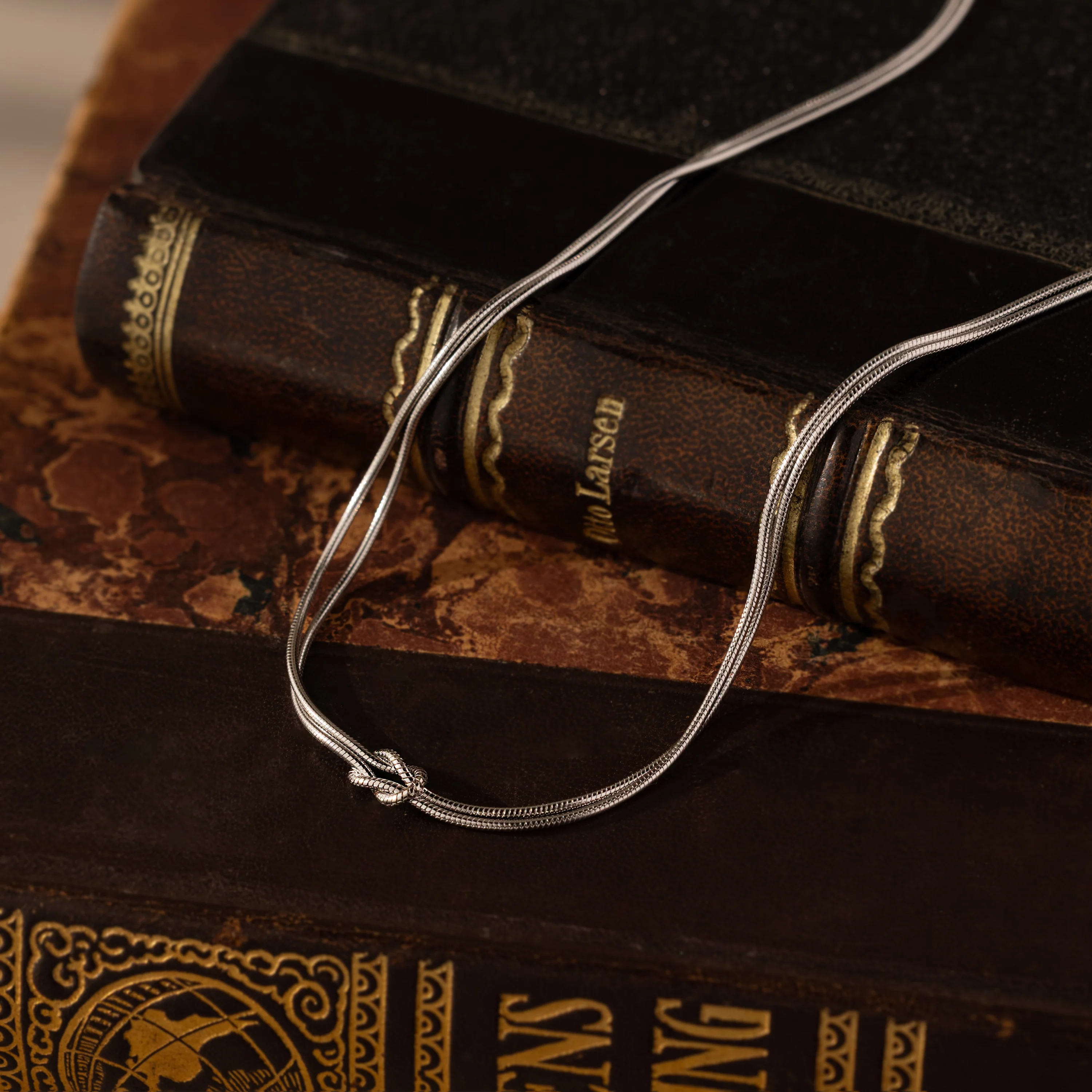 Love Knot Chain Necklace in Silver - Image 5