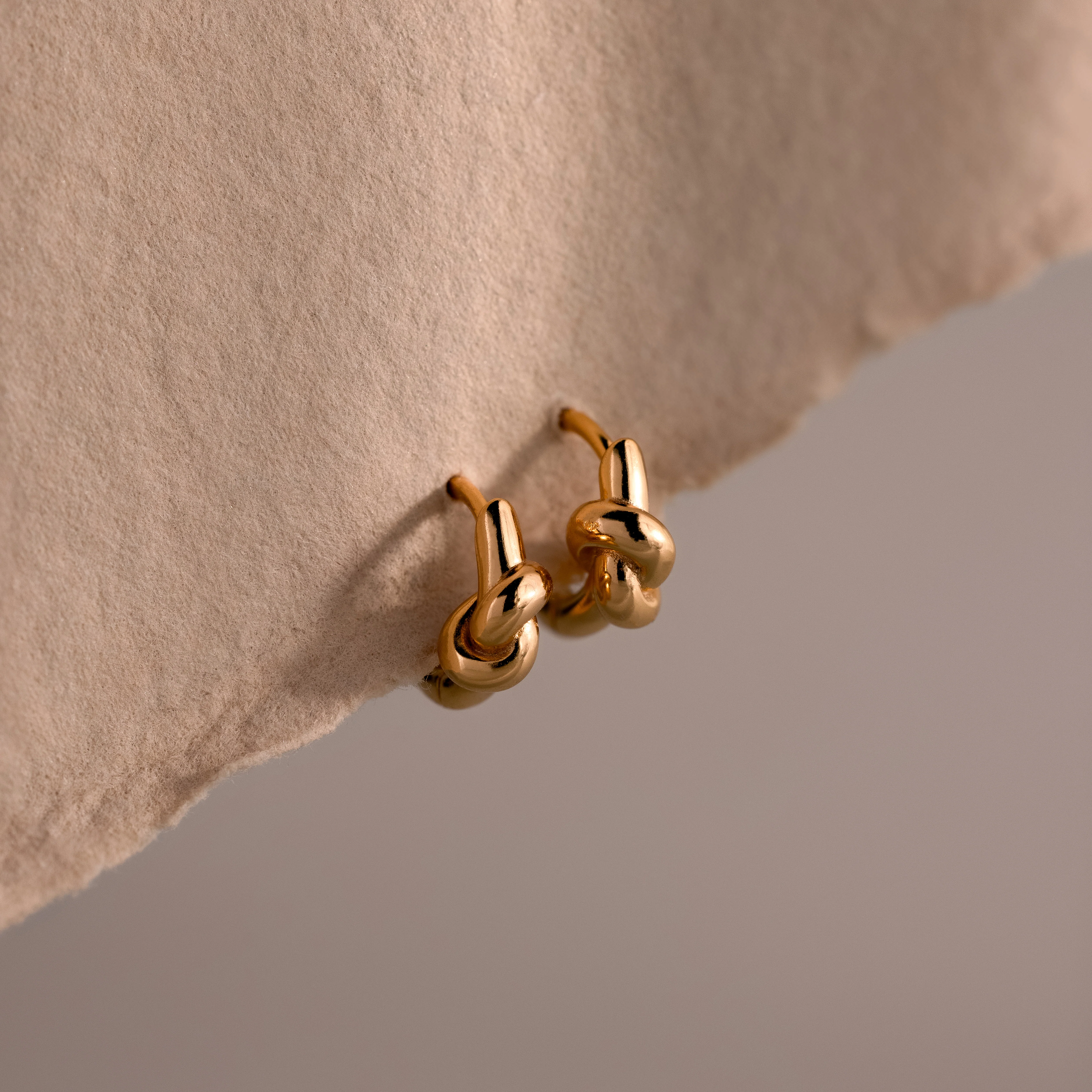 Love Knot Huggies in 18K Gold