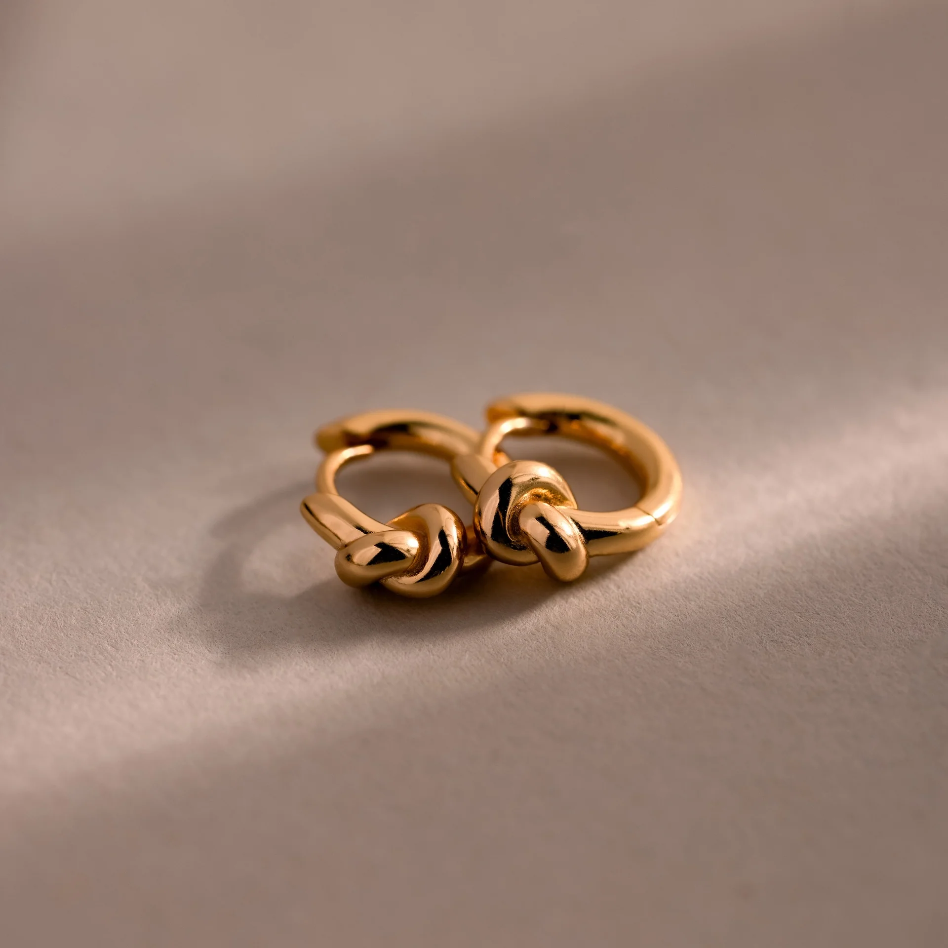 Love Knot Huggies in 18K Gold - Image 7