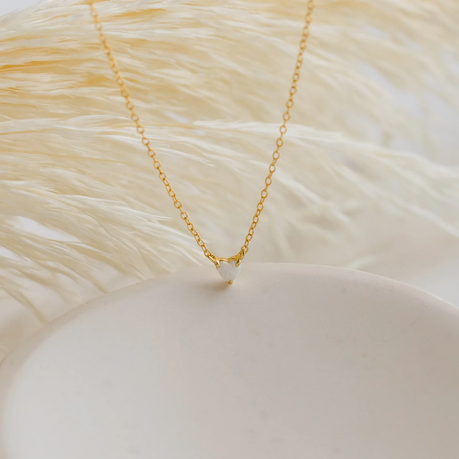 Madeline Opal Heart Necklace - Image 6