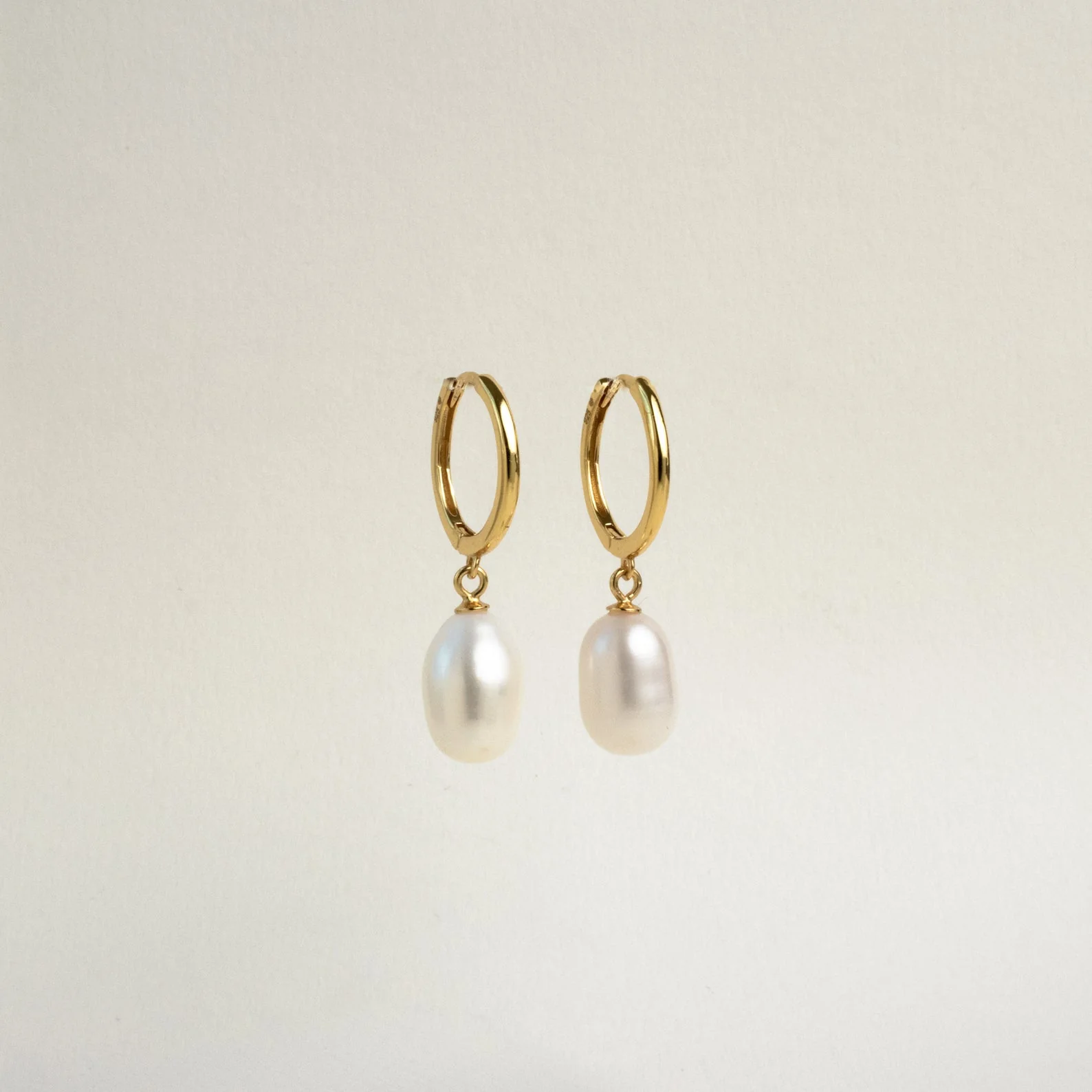 Maggie Pearl Drop Hoops - Image 7