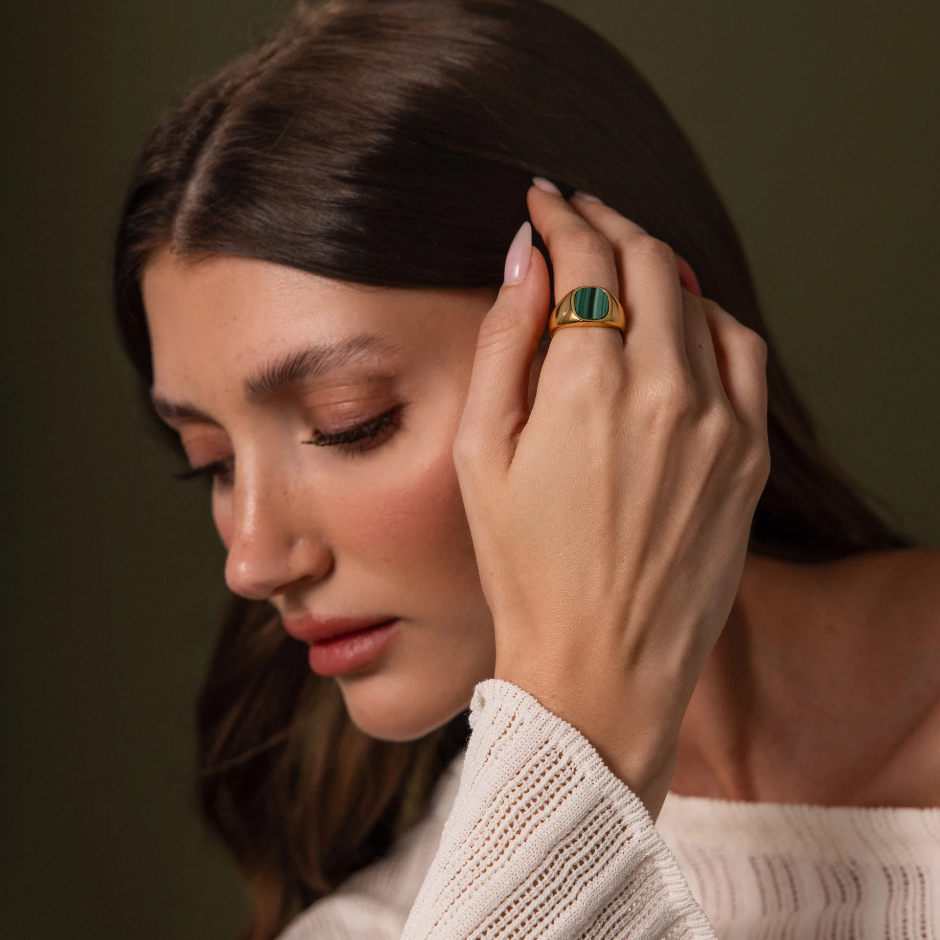 Malachite Signet Ring - Image 4