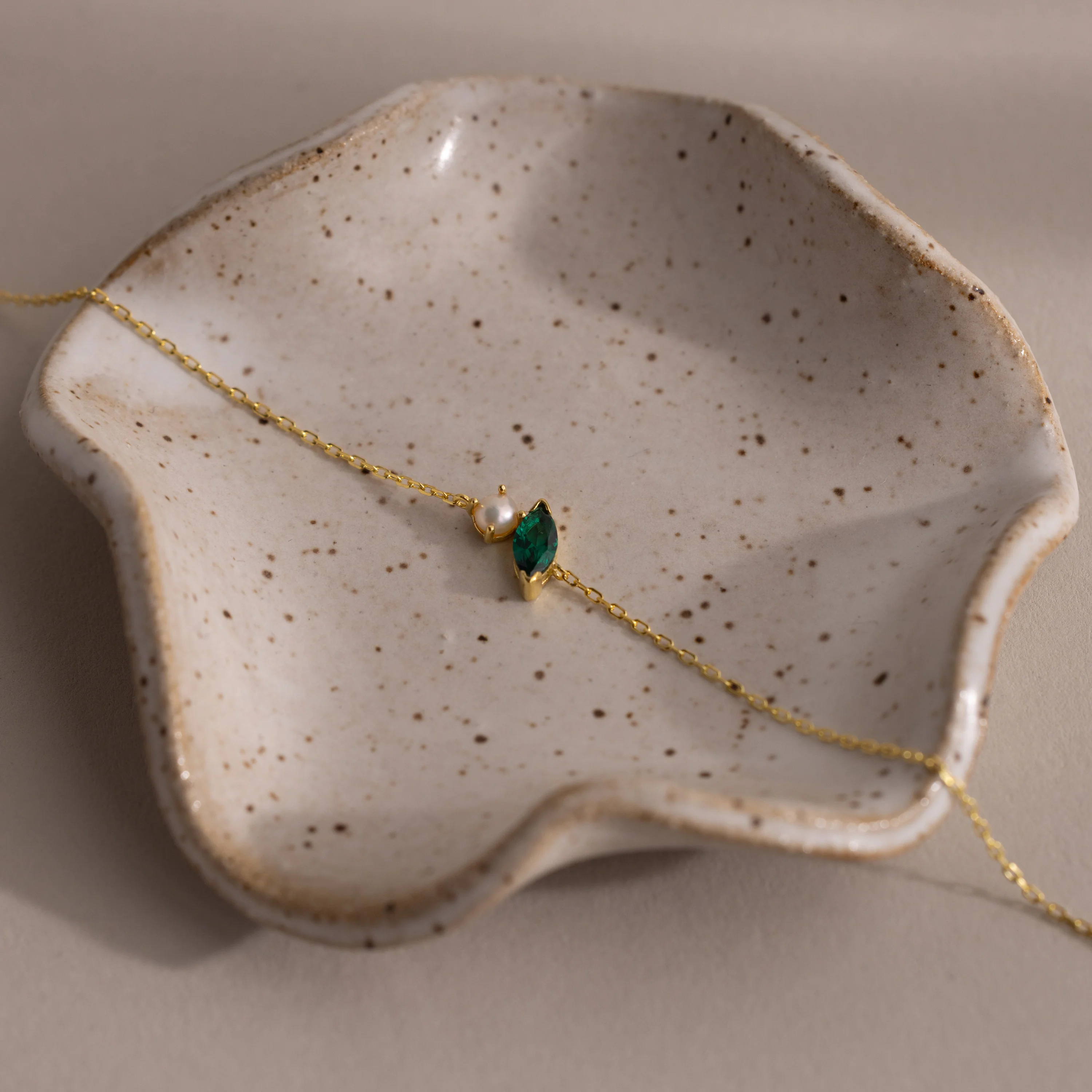 Marquise Birthstone & Pearl Bracelet - Image 7
