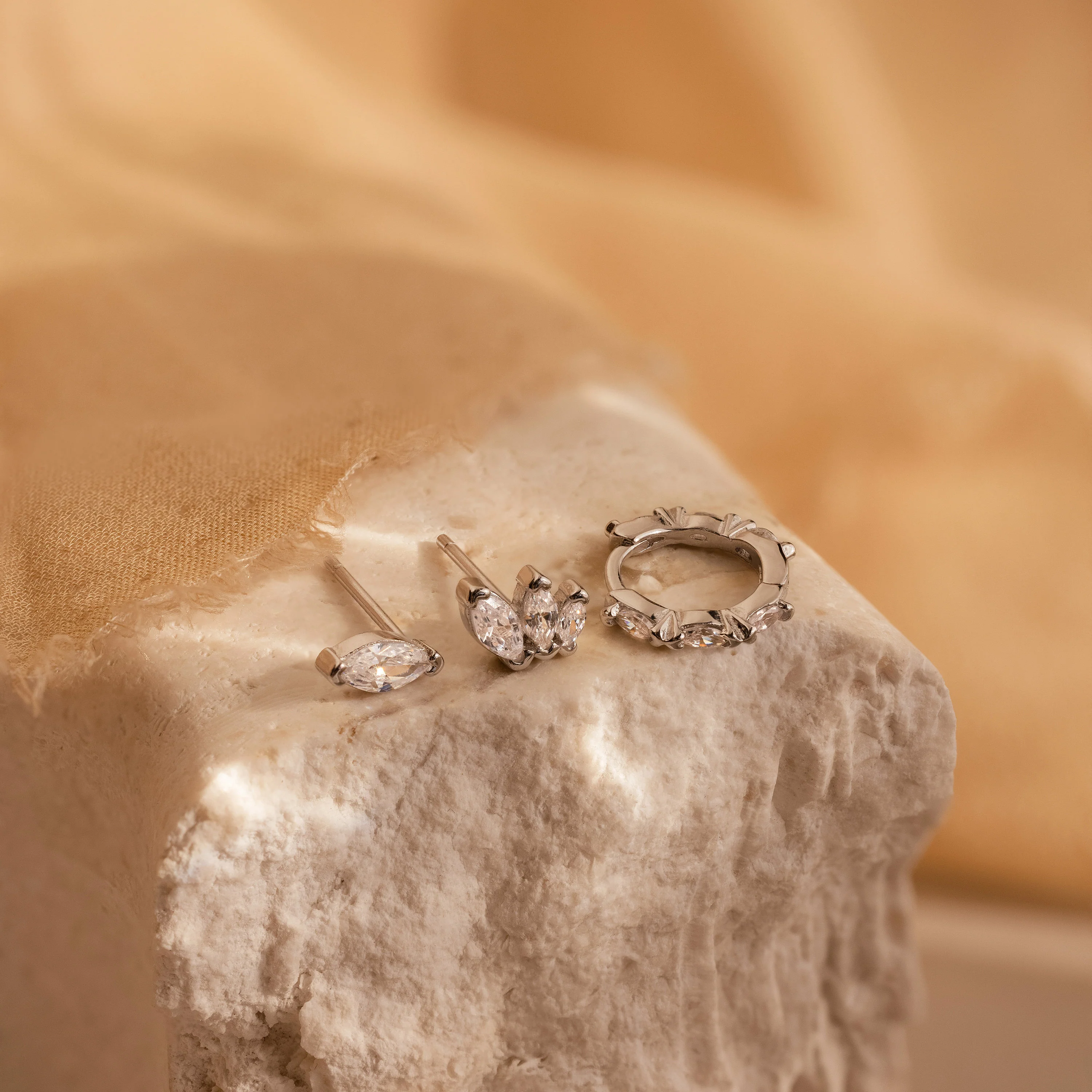 Marquise Diamond Earrings Set - Image 5