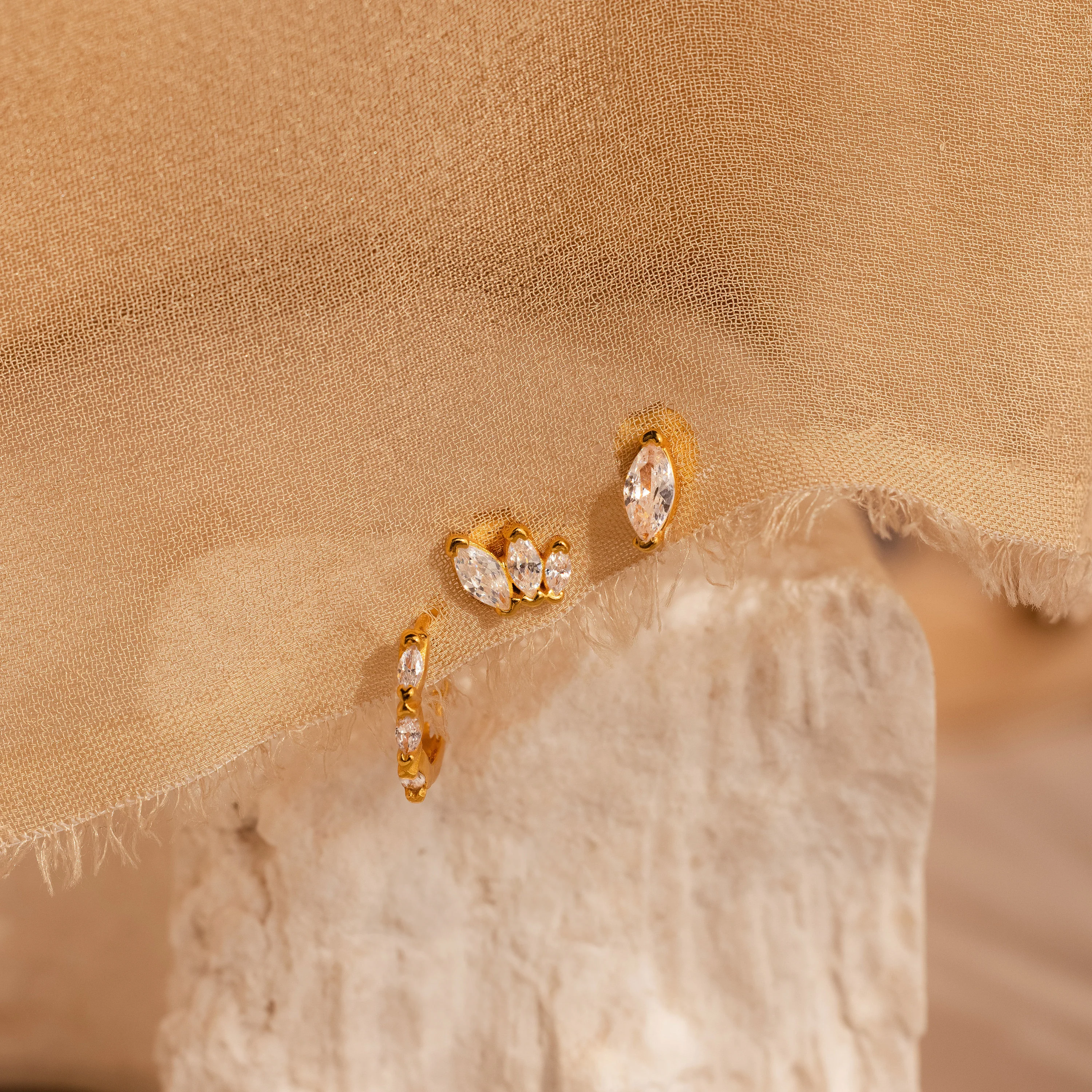 Marquise Diamond Earrings Set - Image 7