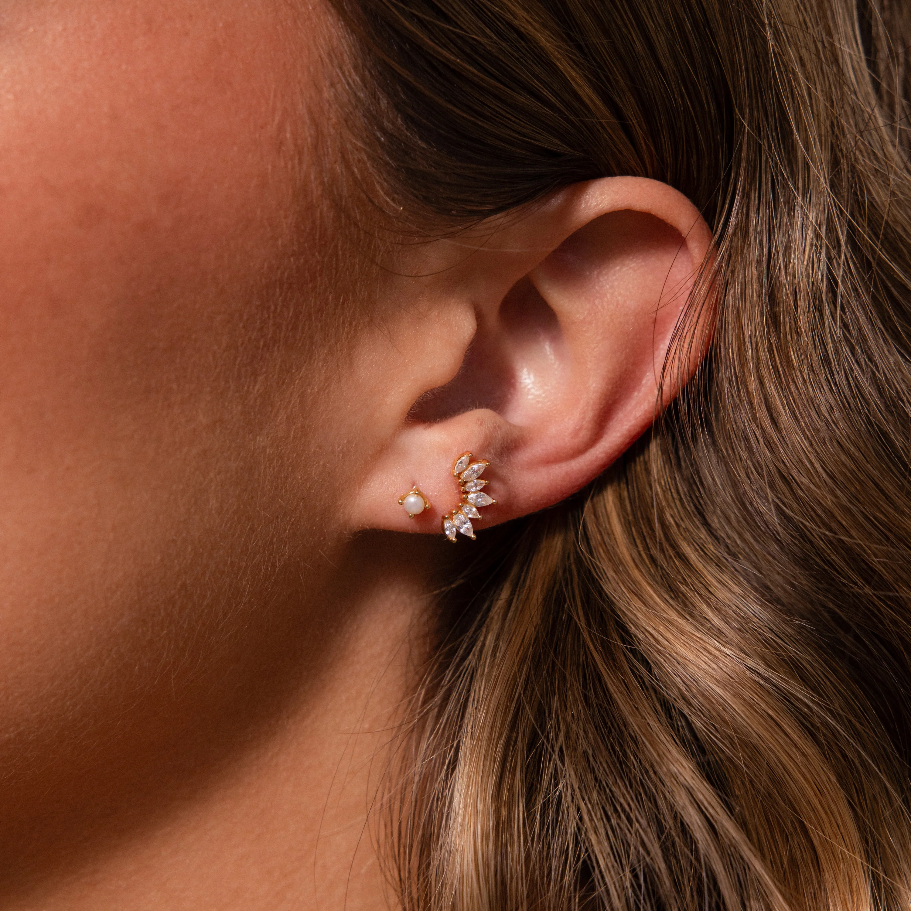 Marquise Diamond Flatback Climbers - Image 6