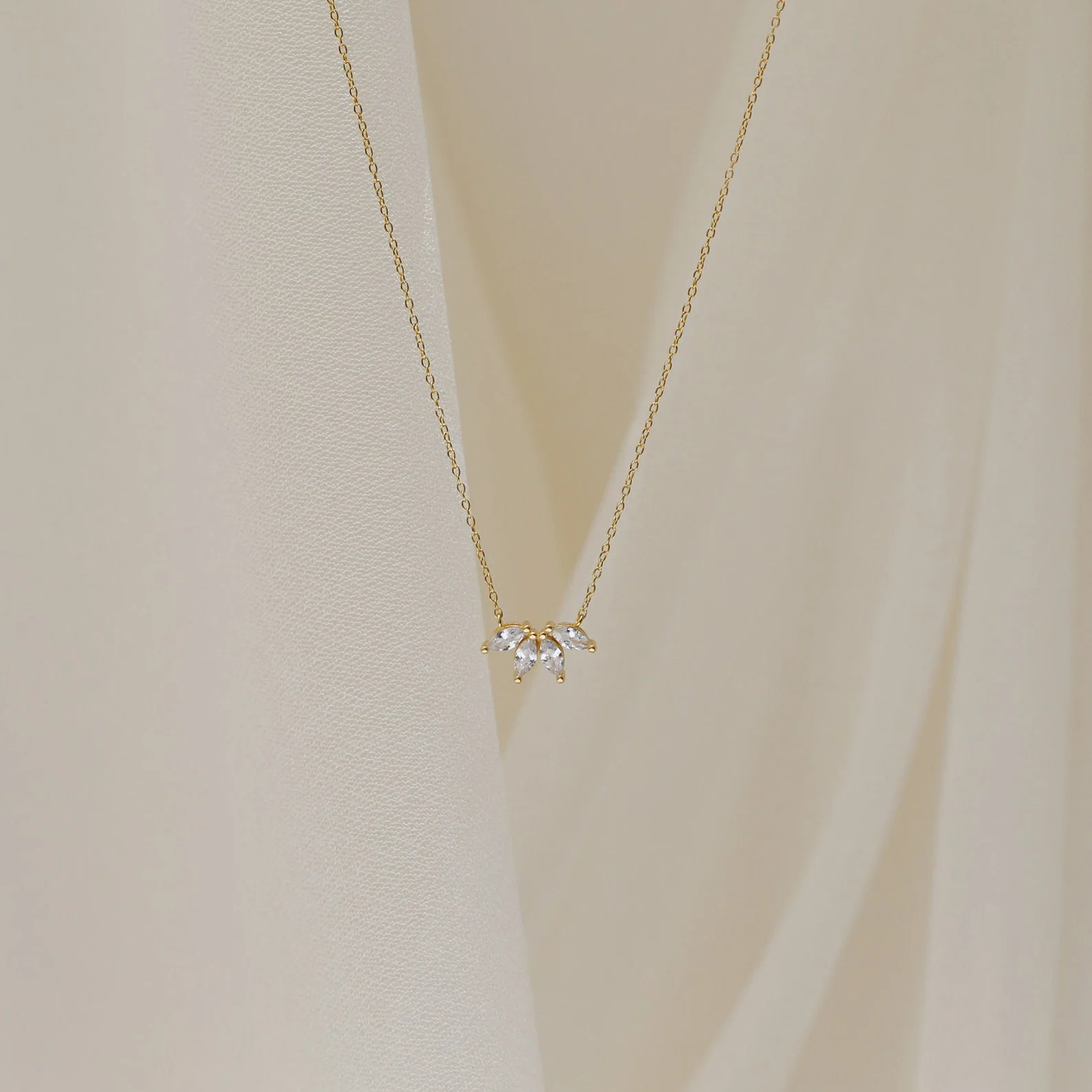 Marquise Diamond Necklace in 18K Gold - Image 6