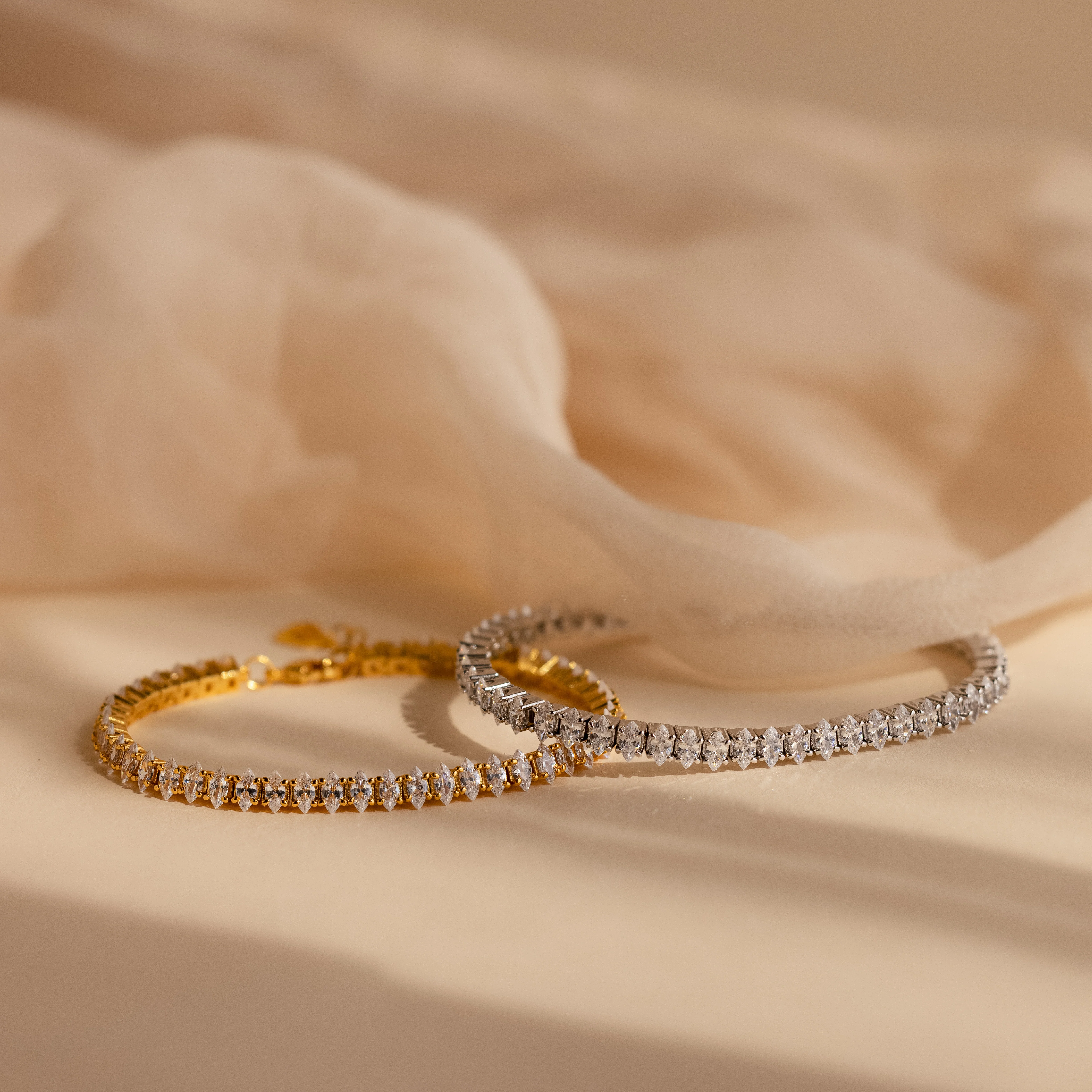 Marquise Diamond Tennis Bracelet - Image 7