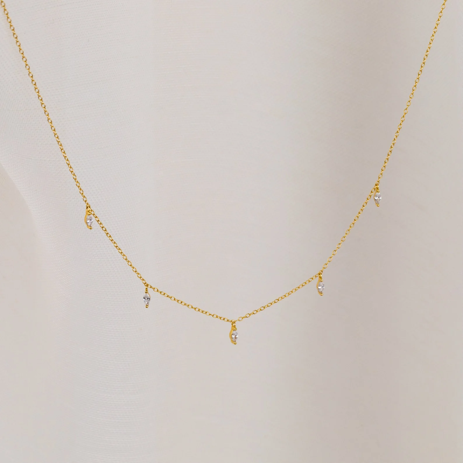Marquise Station Necklace - Image 5