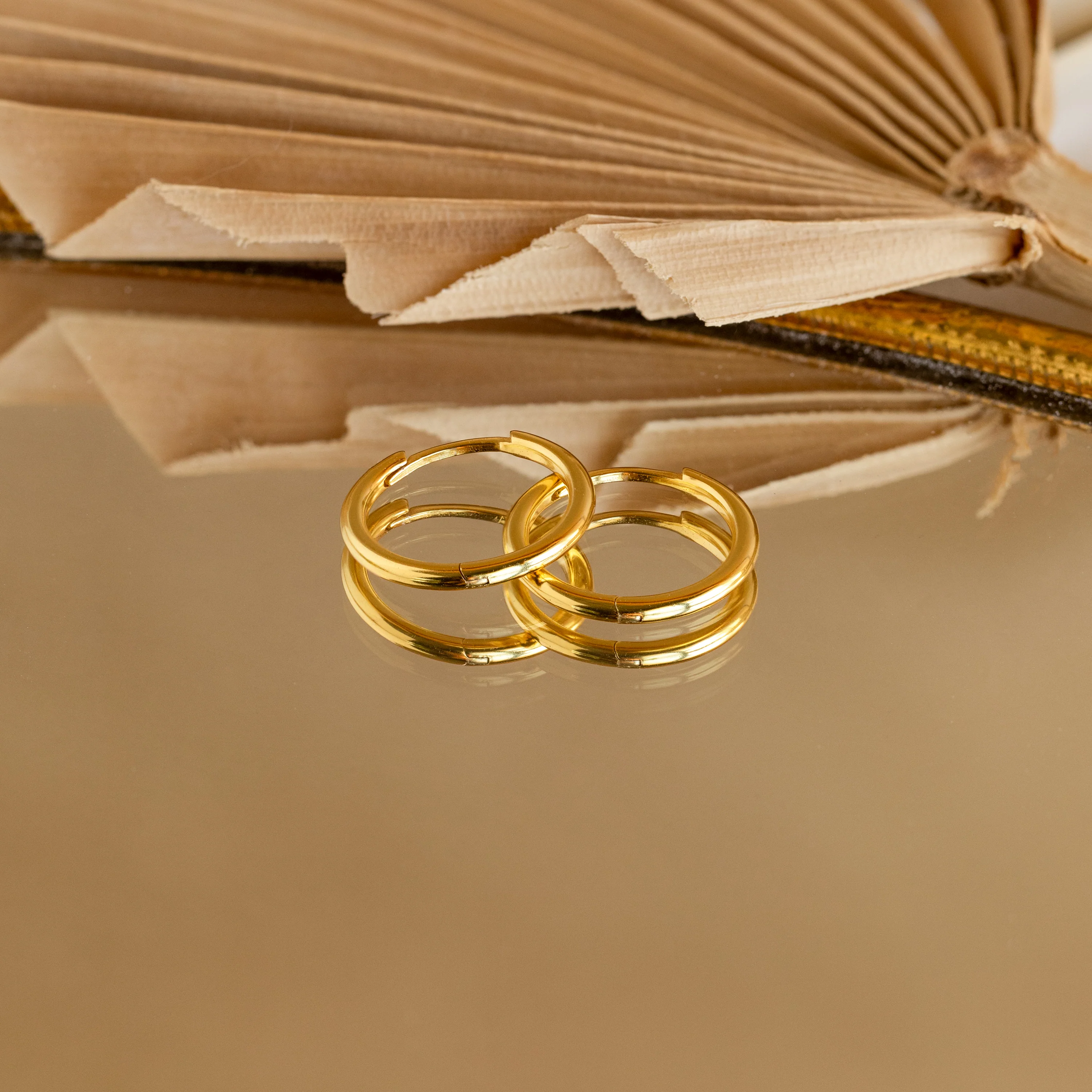 Medium Bold Hoops in 18K Gold - Image 5