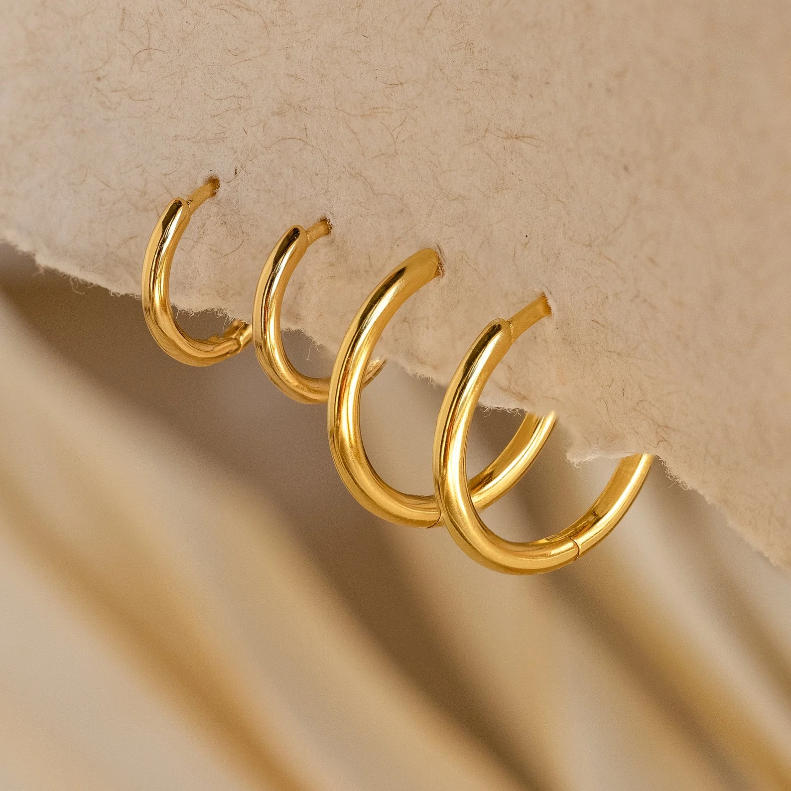 Medium Bold Hoops in 18K Gold - Image 7