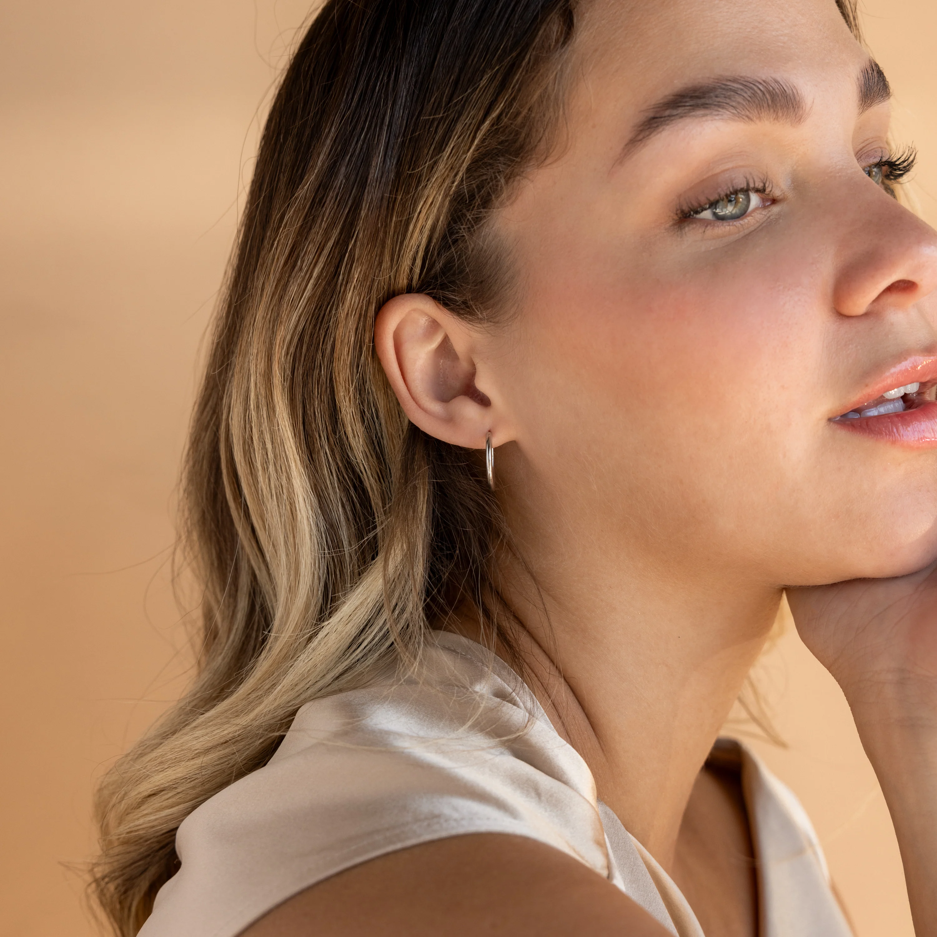 Medium Bold Hoops - Image 8