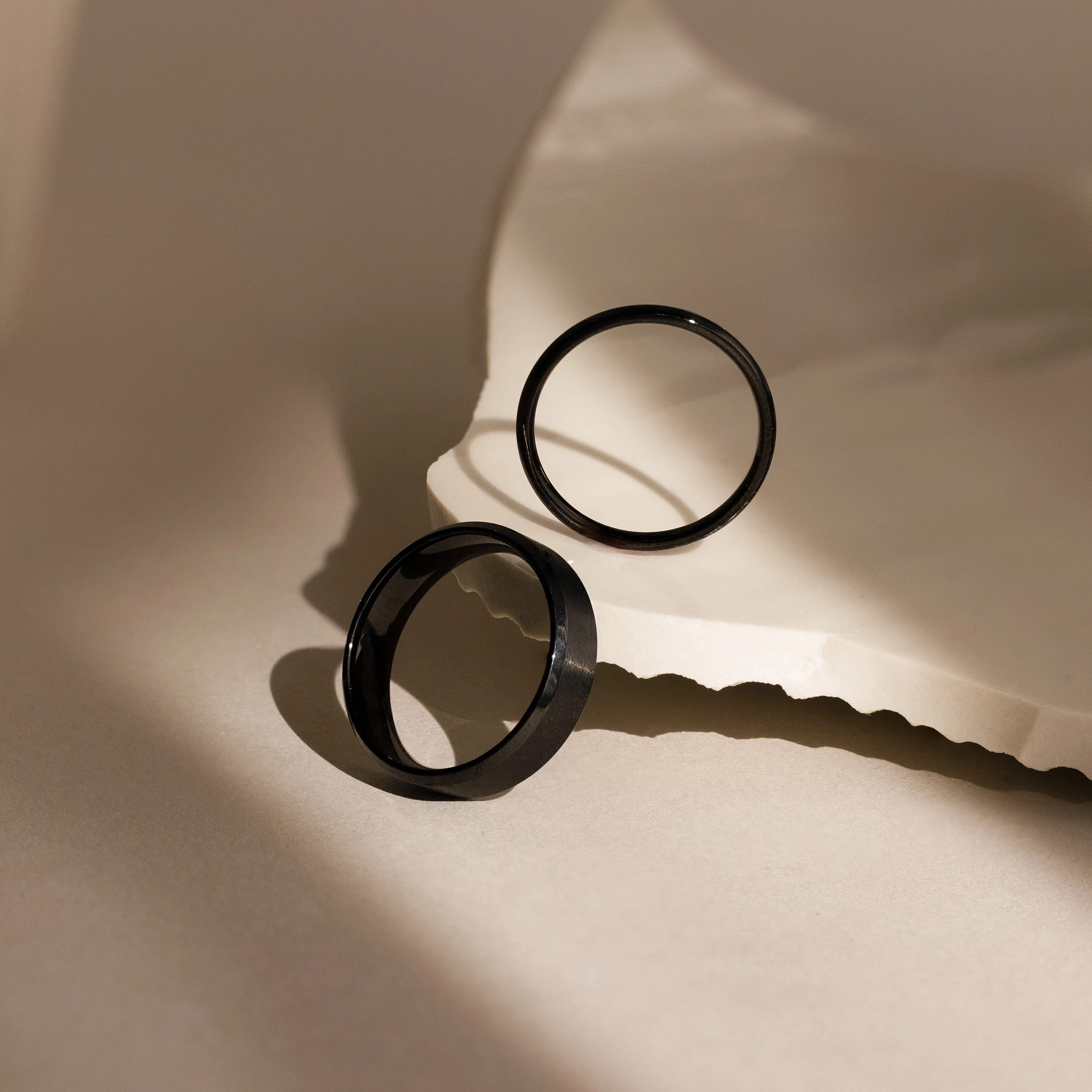 Men's Thick Black Ring - Image 6