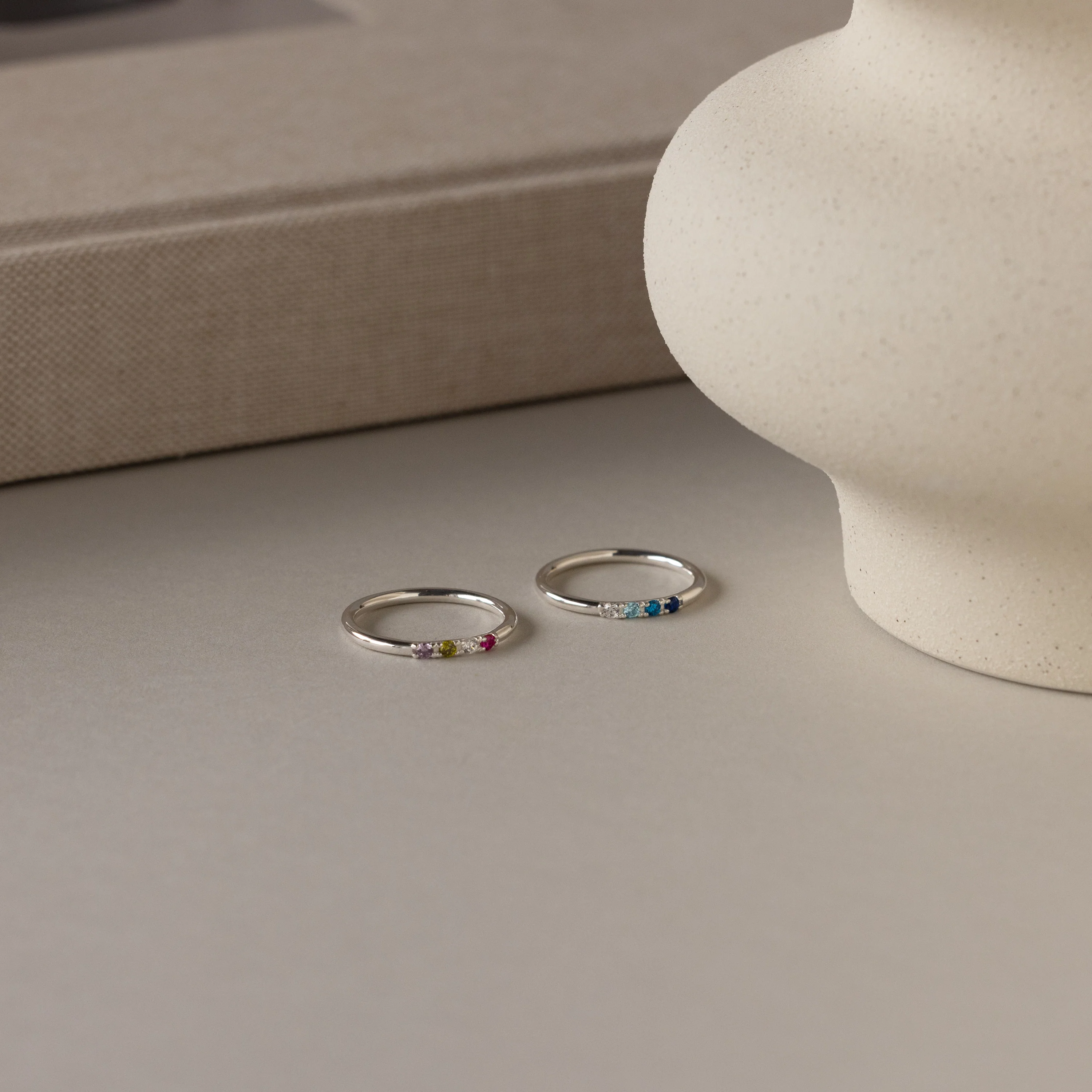 Mini Birthstone Ring in Silver - Image 6
