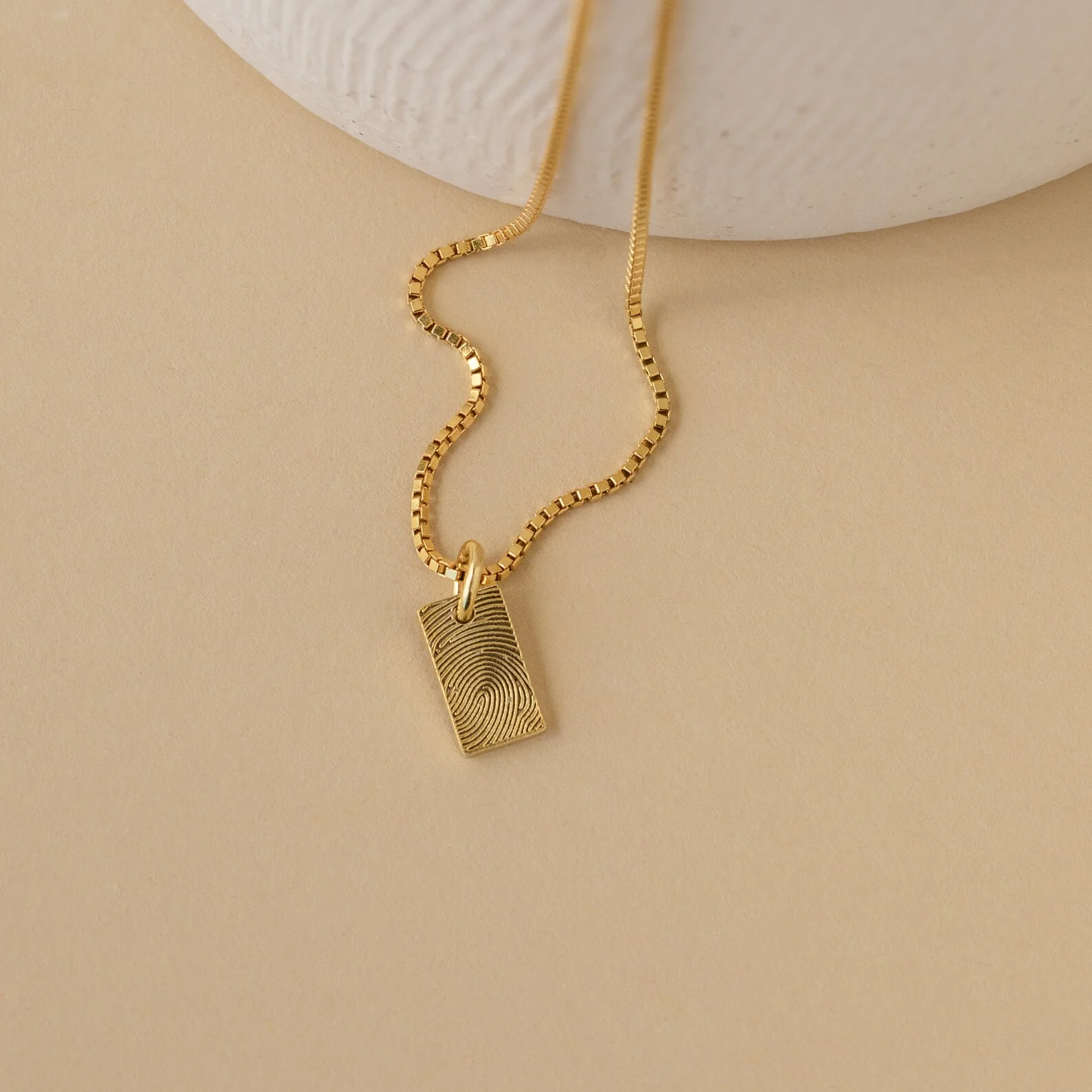 Mini Fingerprint Tag Necklace - Image 3