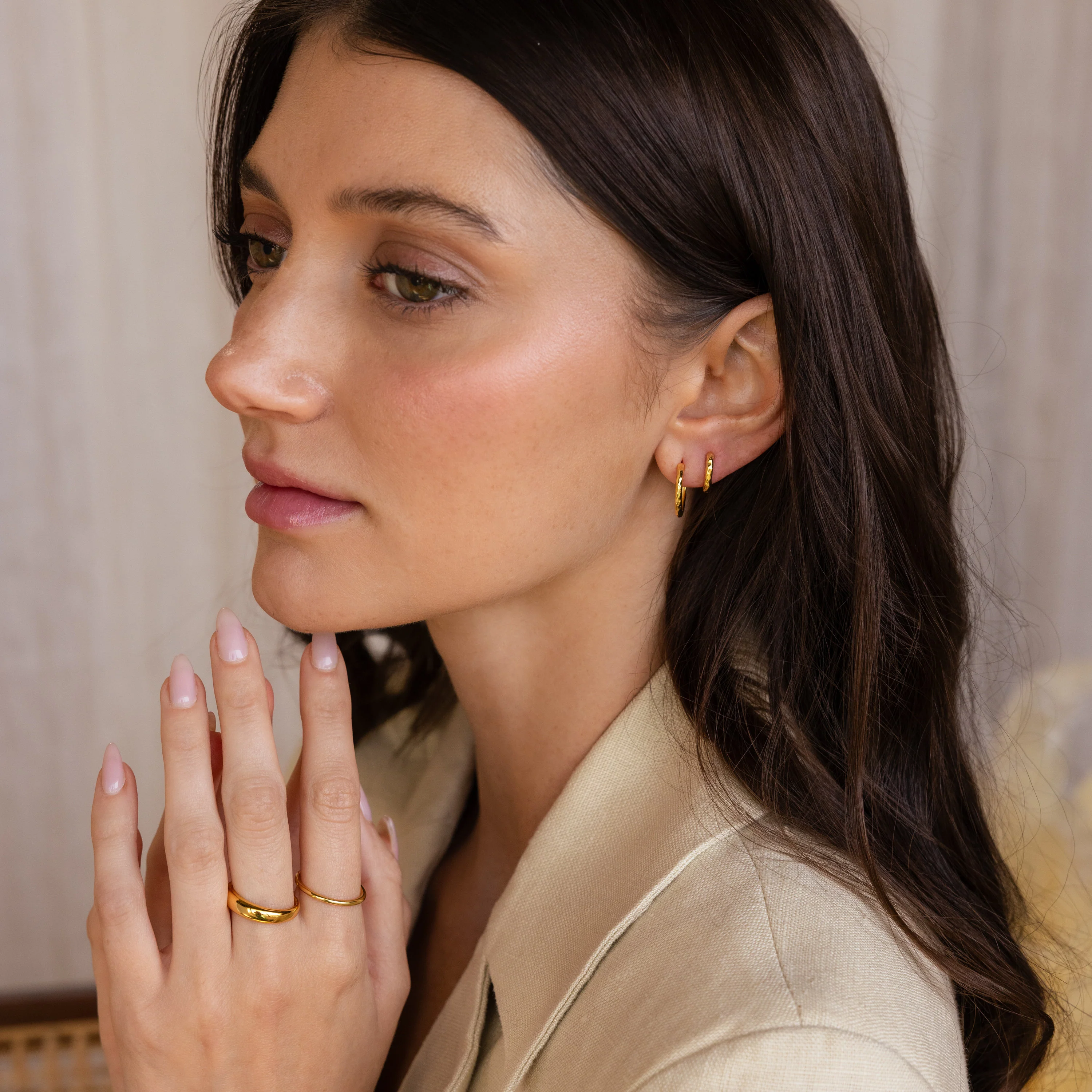 Mini Hammered Hoops Set - Image 8