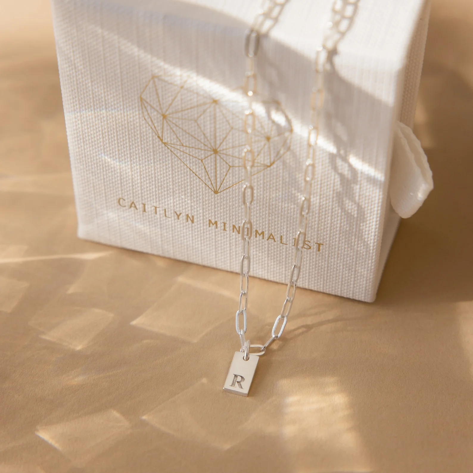 Mini Initial Paperclip Necklace - Image 6