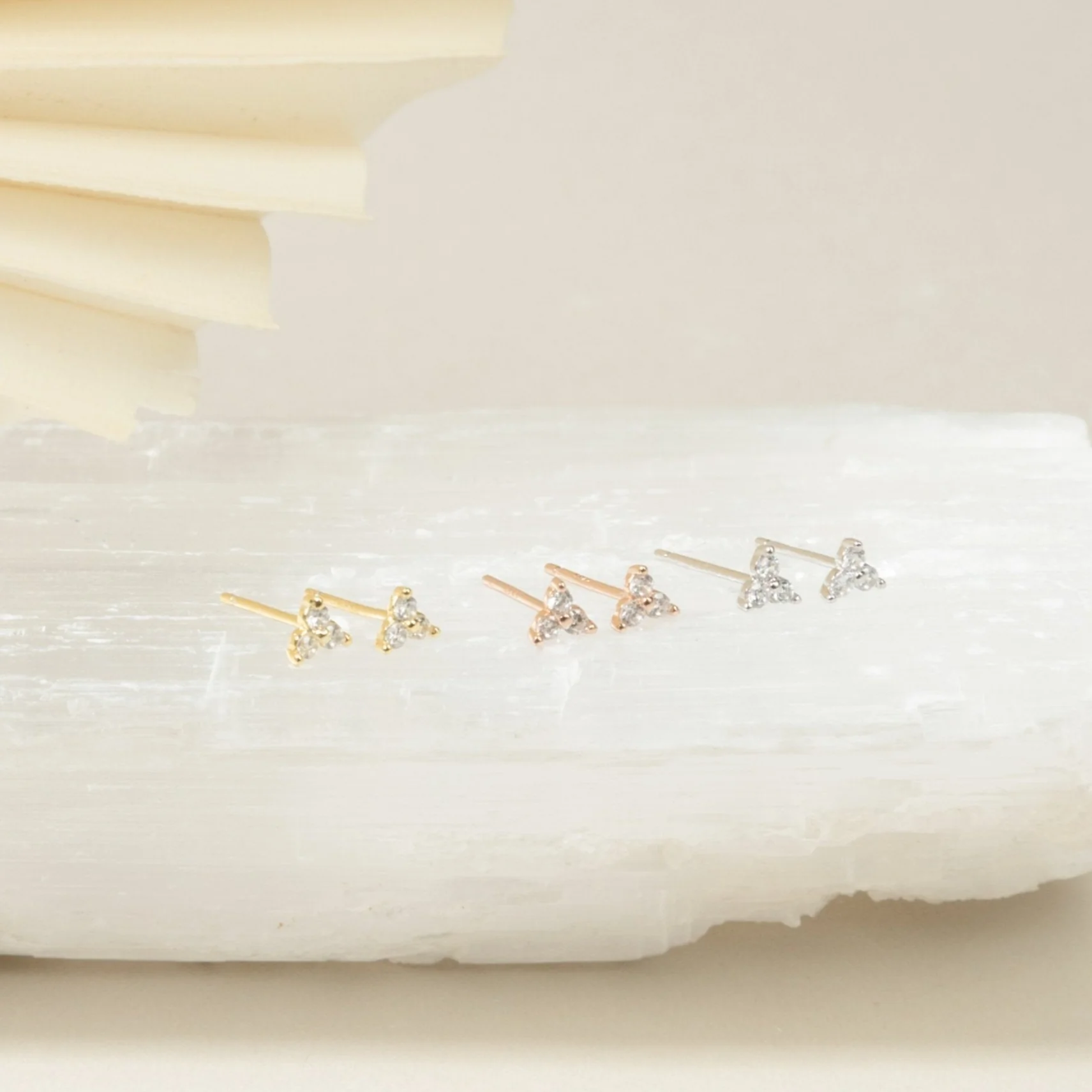 Mini Lily Studs in Silver - Image 6