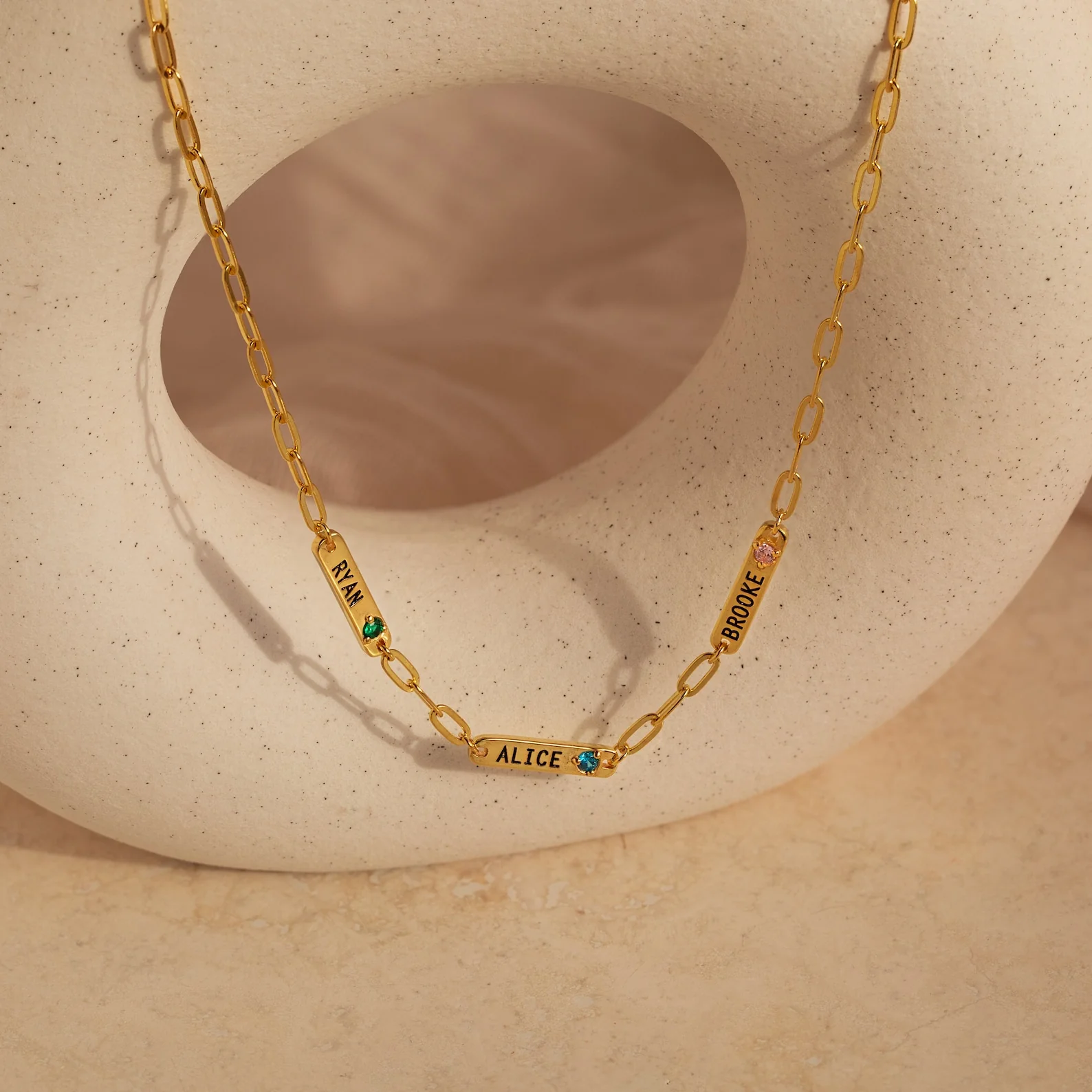 Mini Name Birthstone Necklace - Image 7
