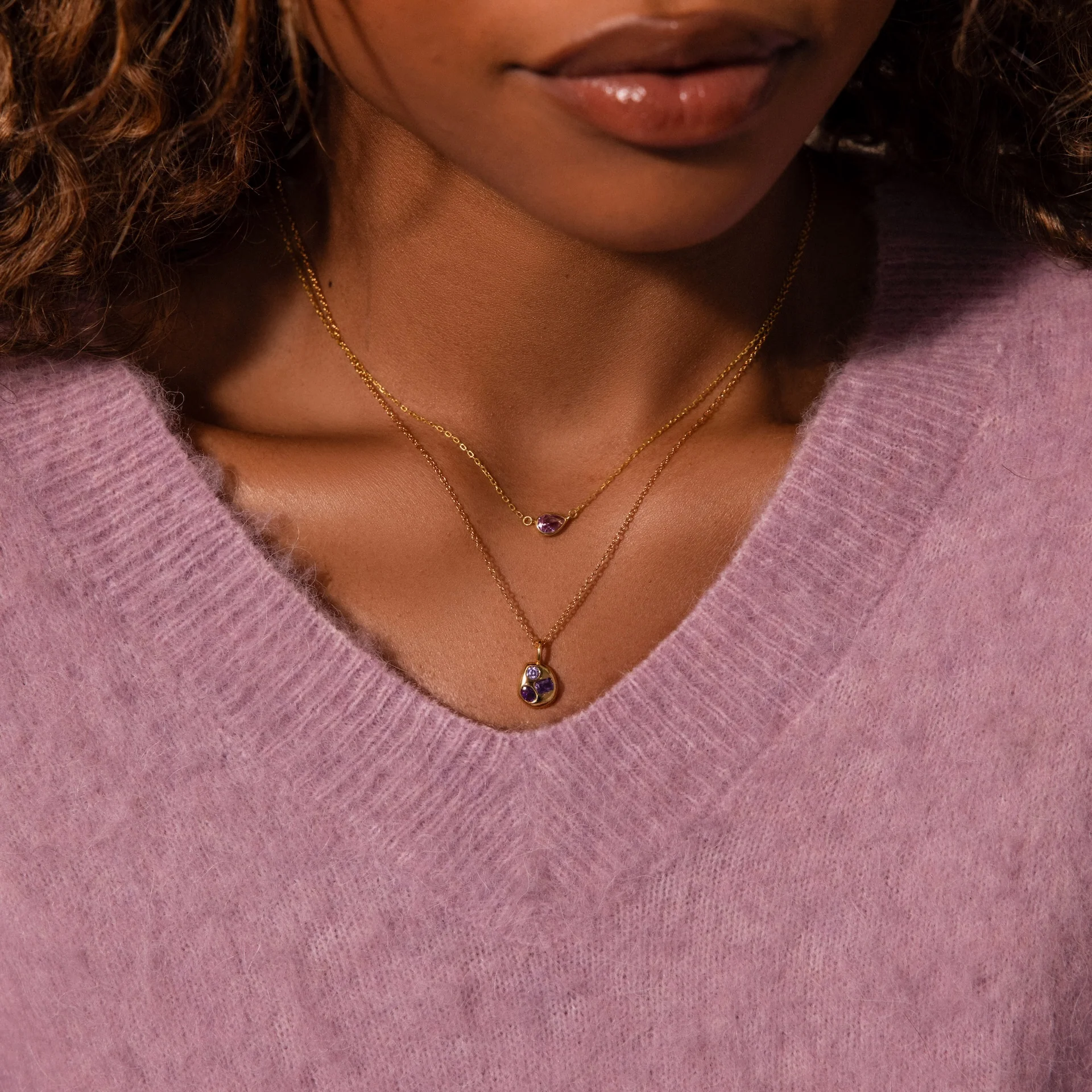 Mixed Alexandrite Capsule Necklace - Image 4