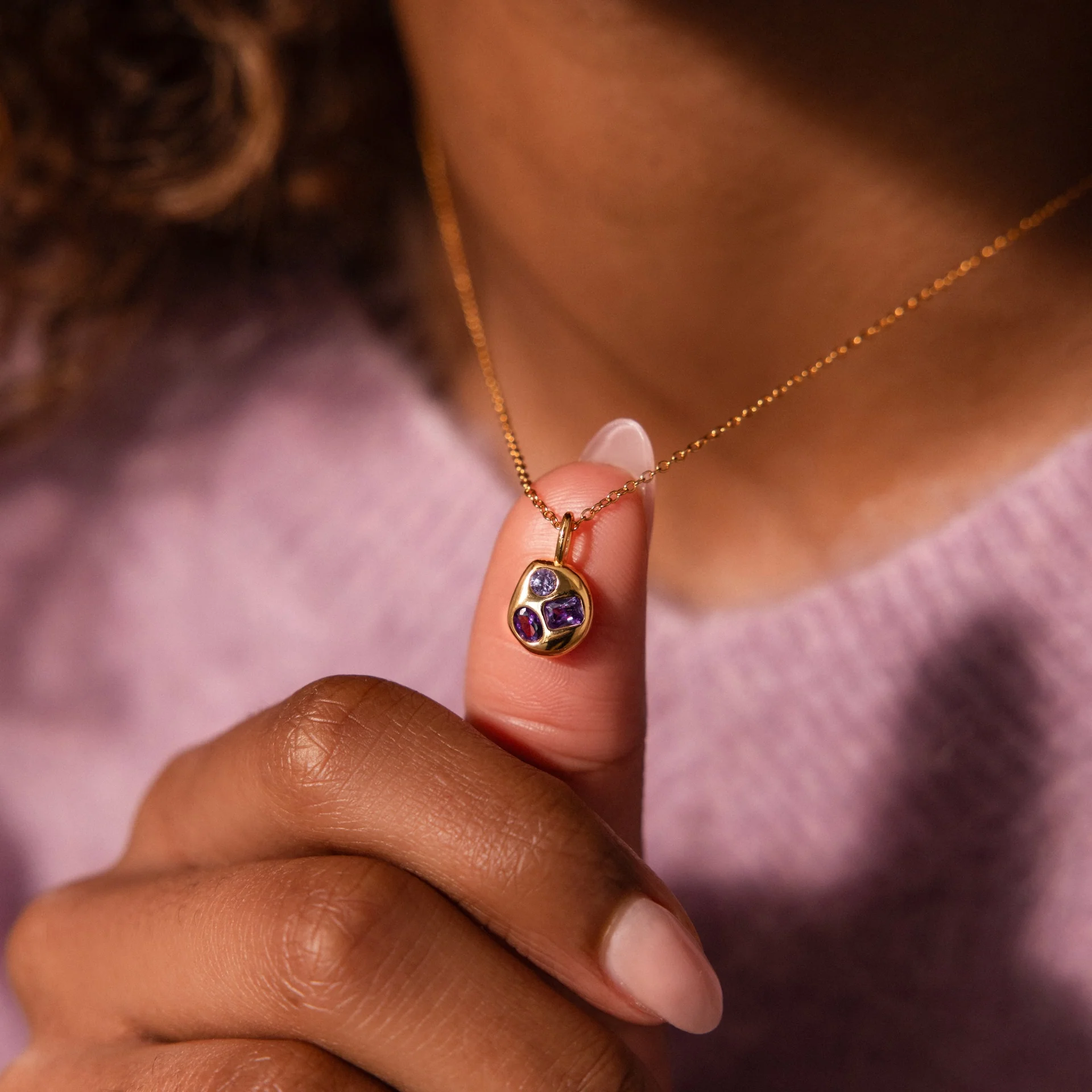Mixed Birthstone Capsule Necklace - Image 5