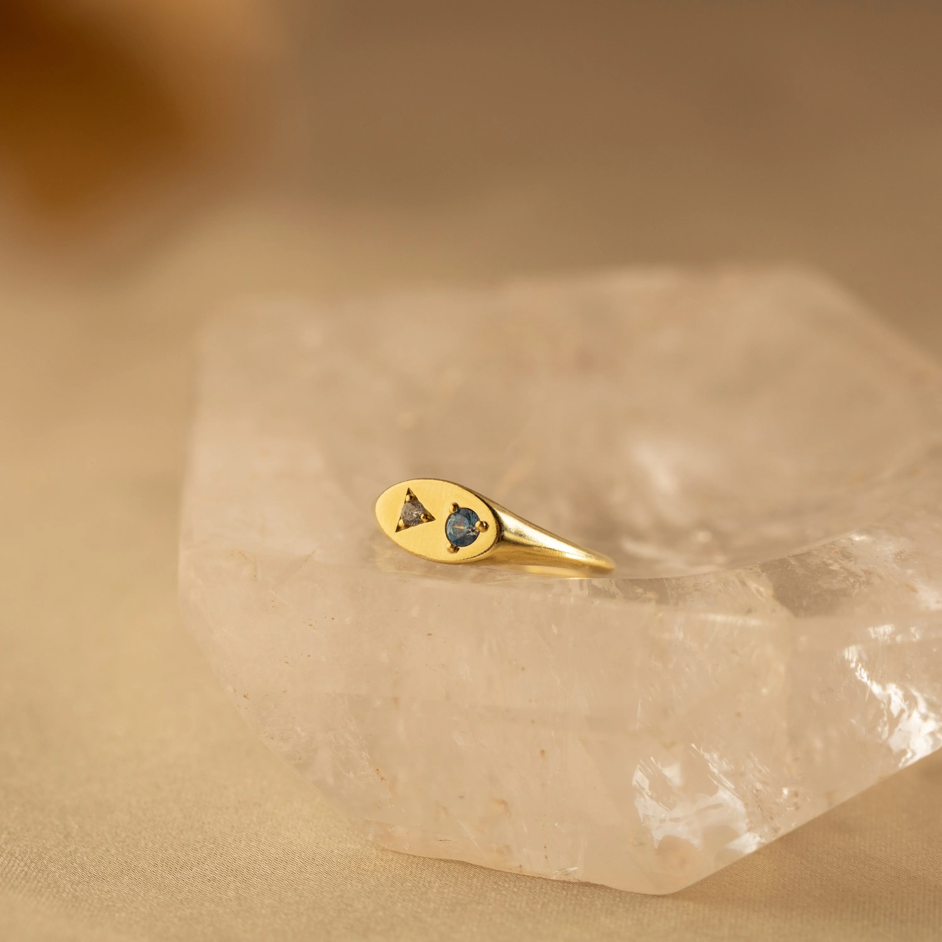 Mixed Birthstone Signet Ring - Image 4