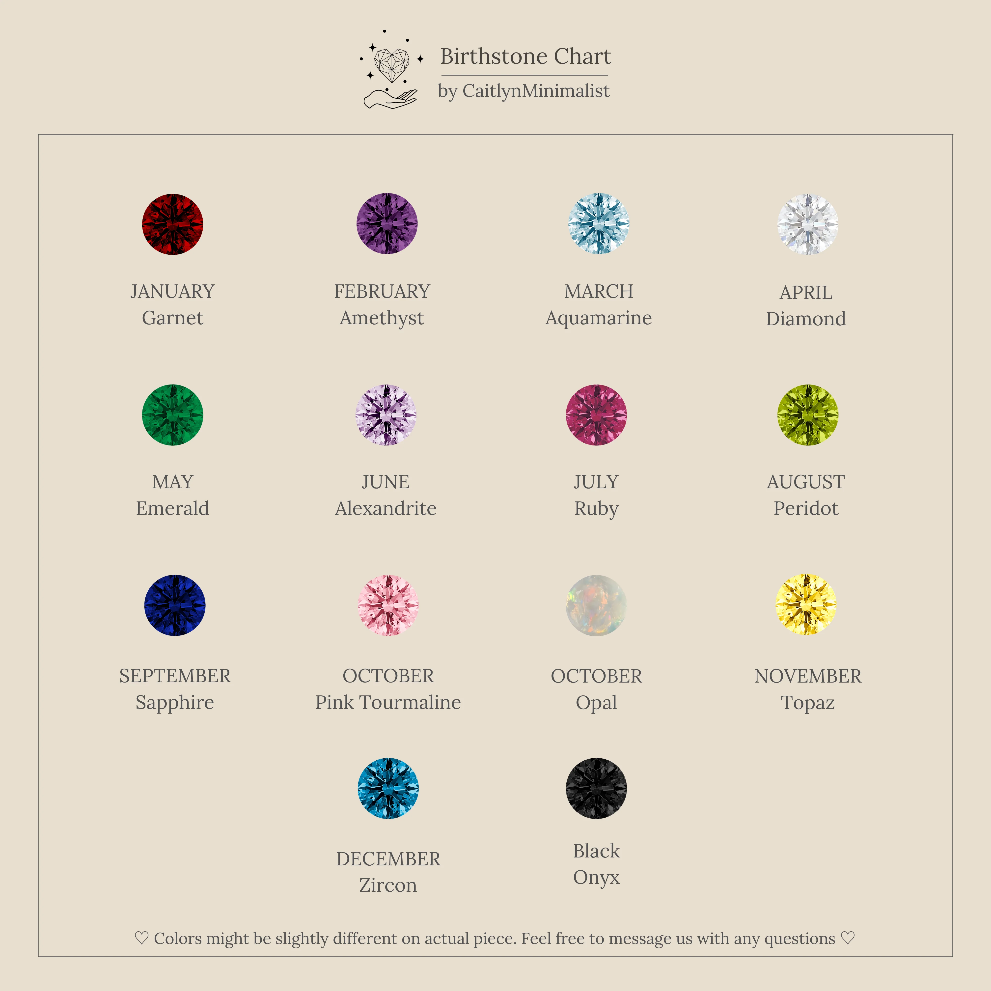 Mixed Birthstone Signet Ring - Image 8
