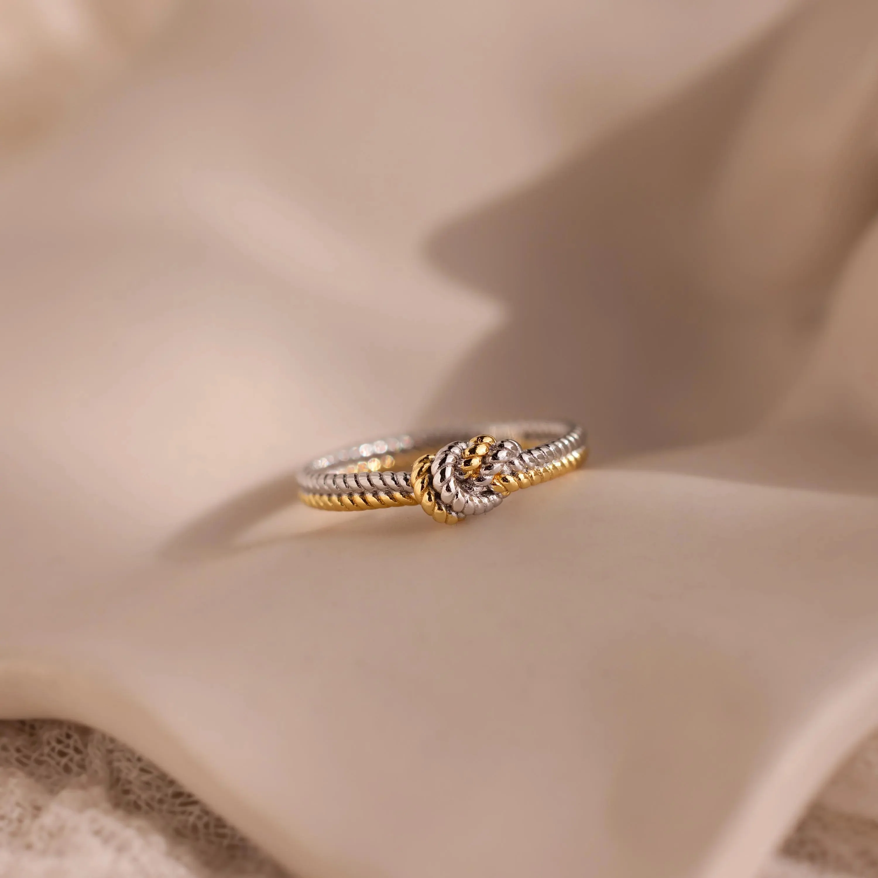 Mixed Metal Knot Ring - Image 6