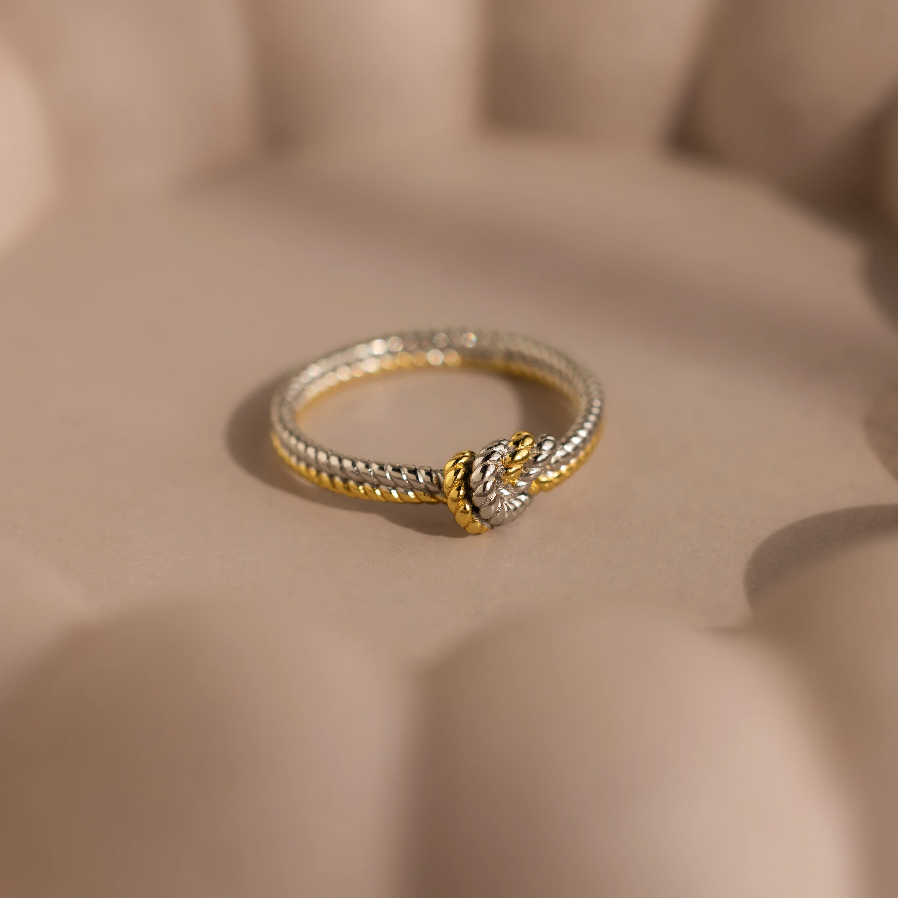 Mixed Metal Knot Ring - Image 8