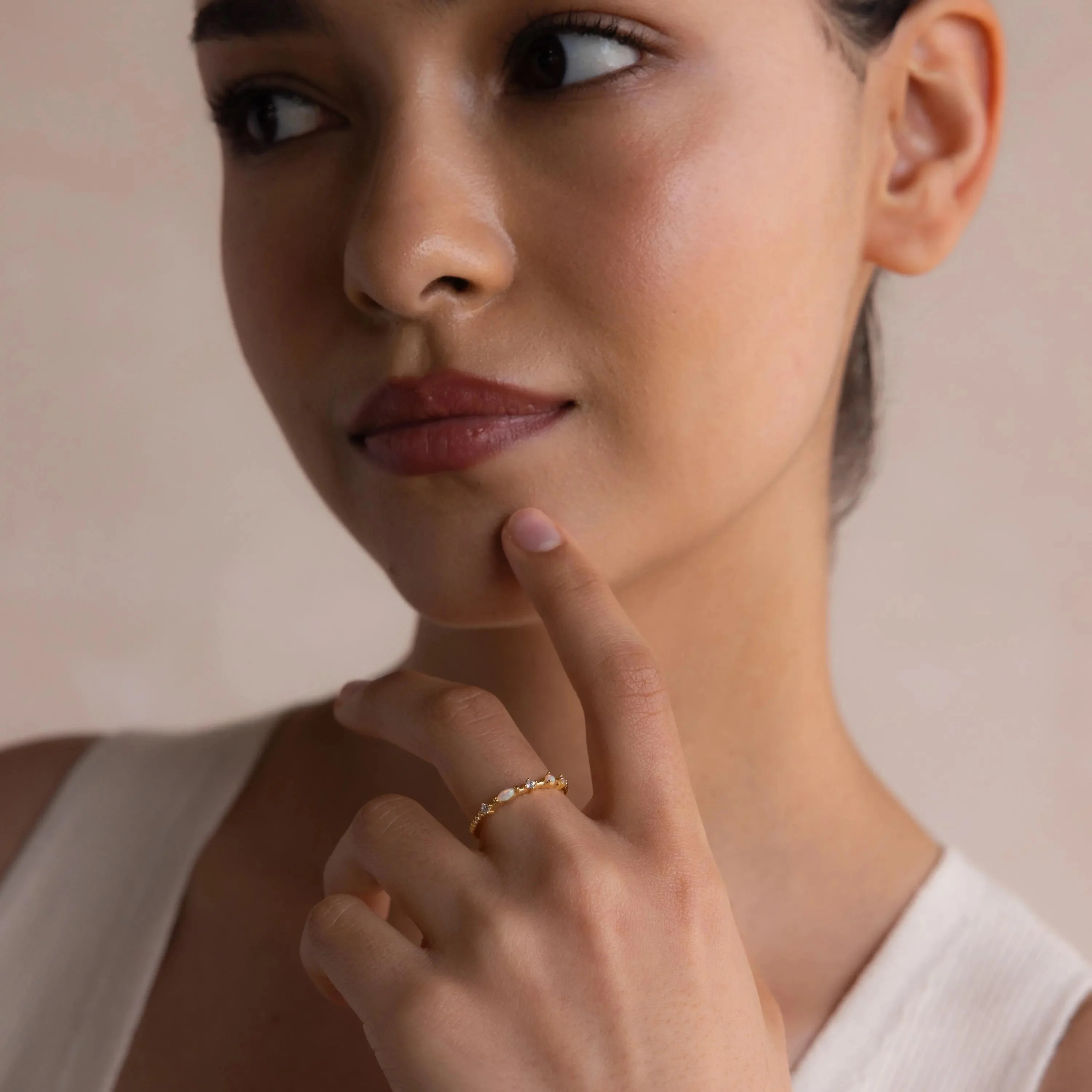 Mixed Opal & Diamond Ring - Image 4