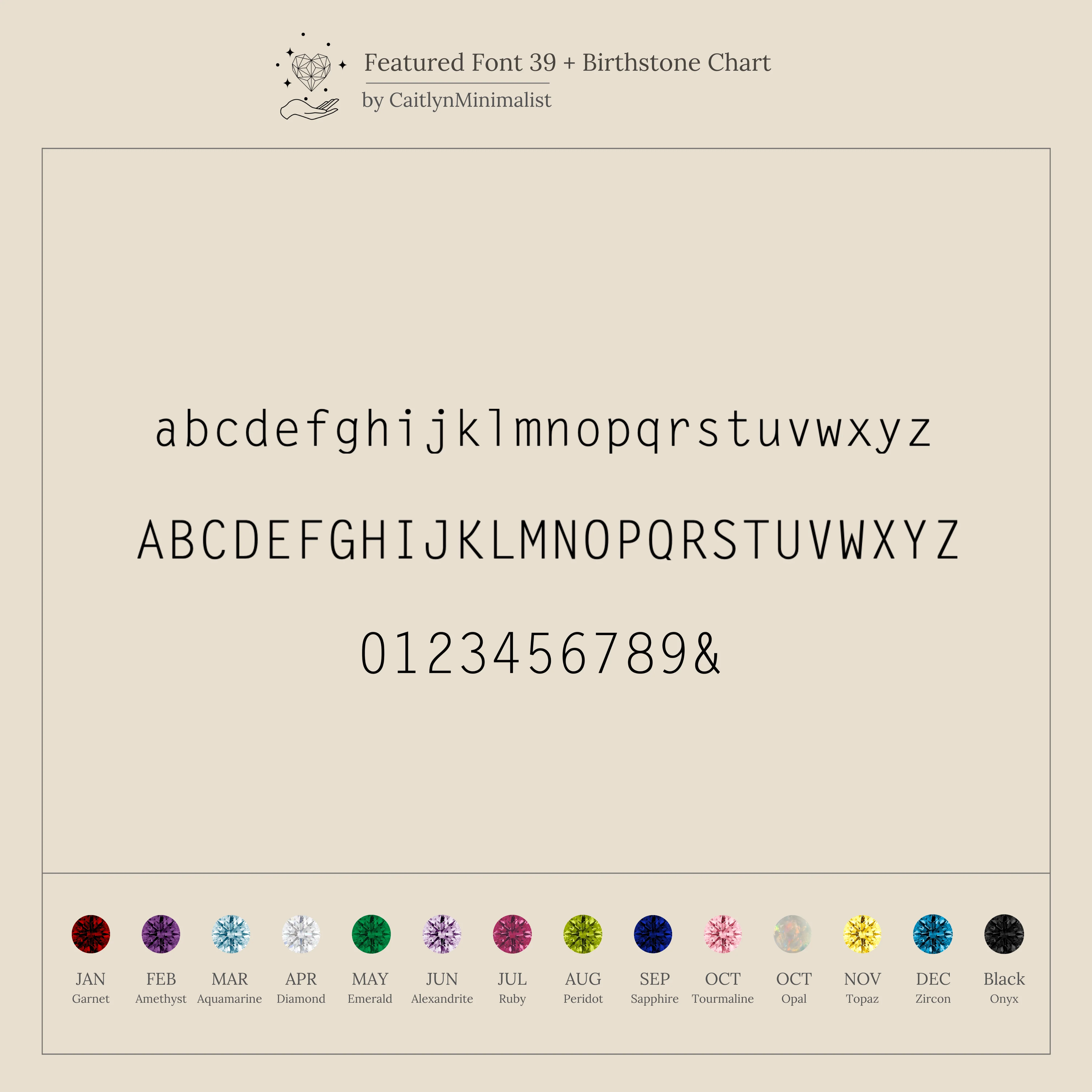 Modern Initial Birthstone Ring - Image 7