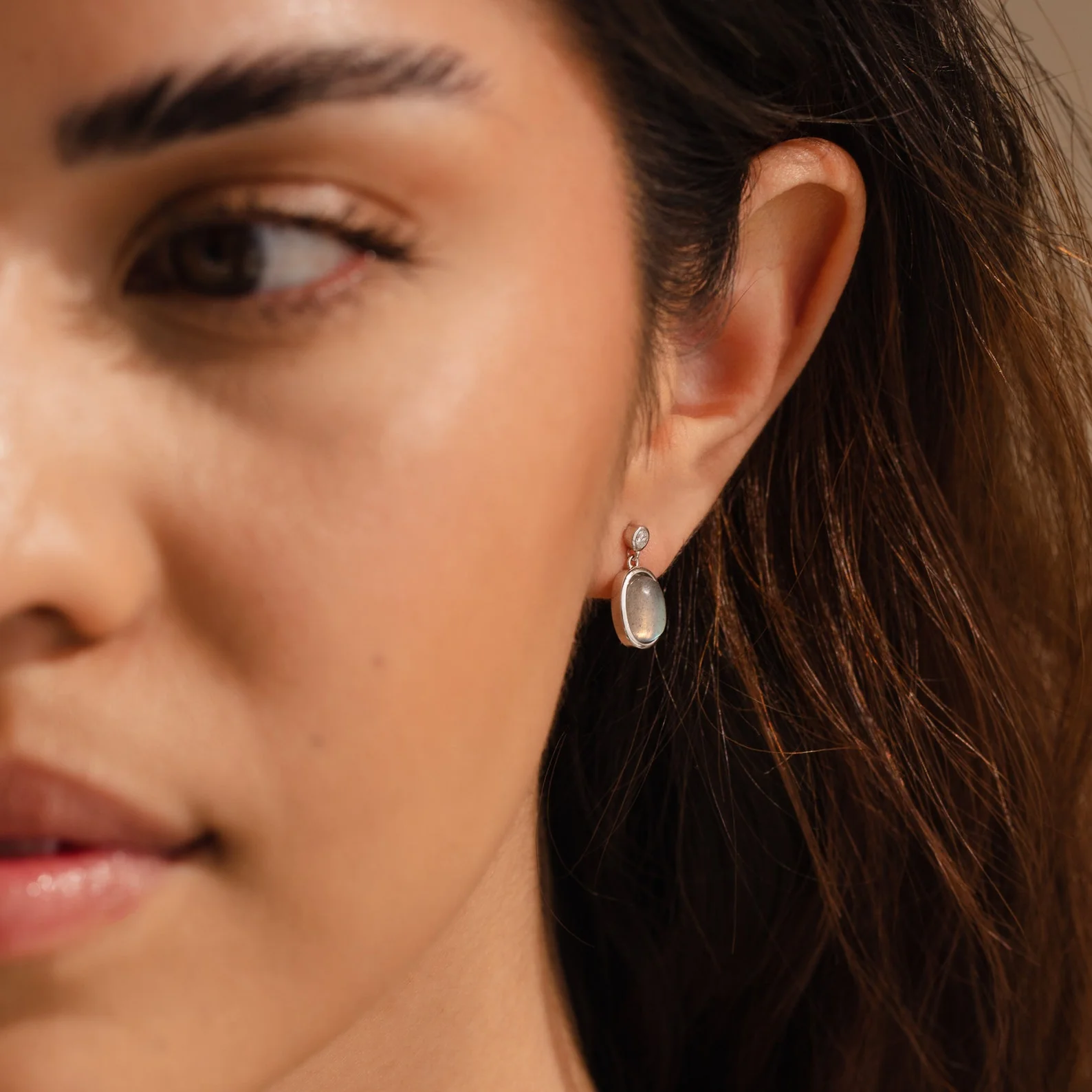 Moonstone Drop Earrings - Image 4
