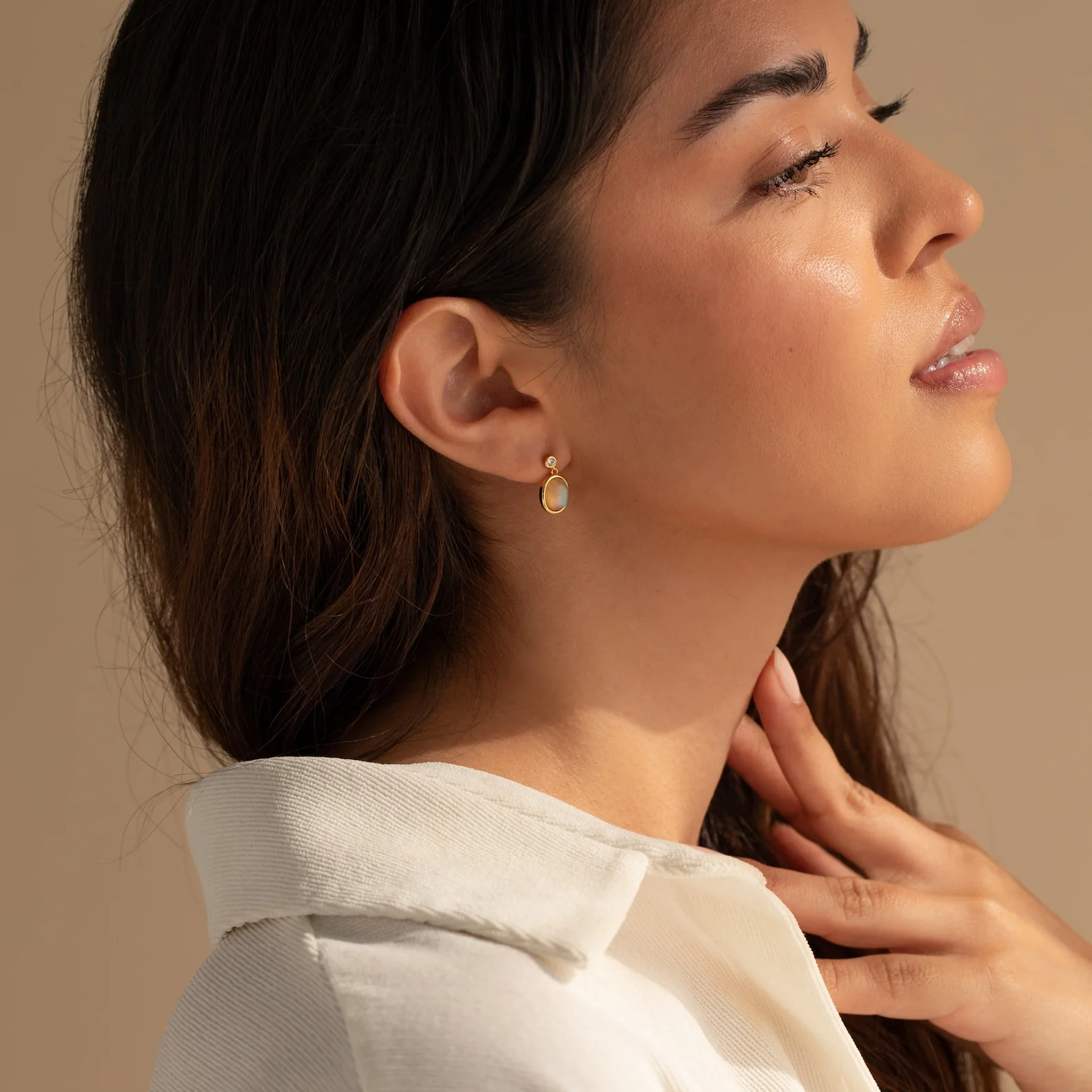 Moonstone Drop Earrings - Image 7