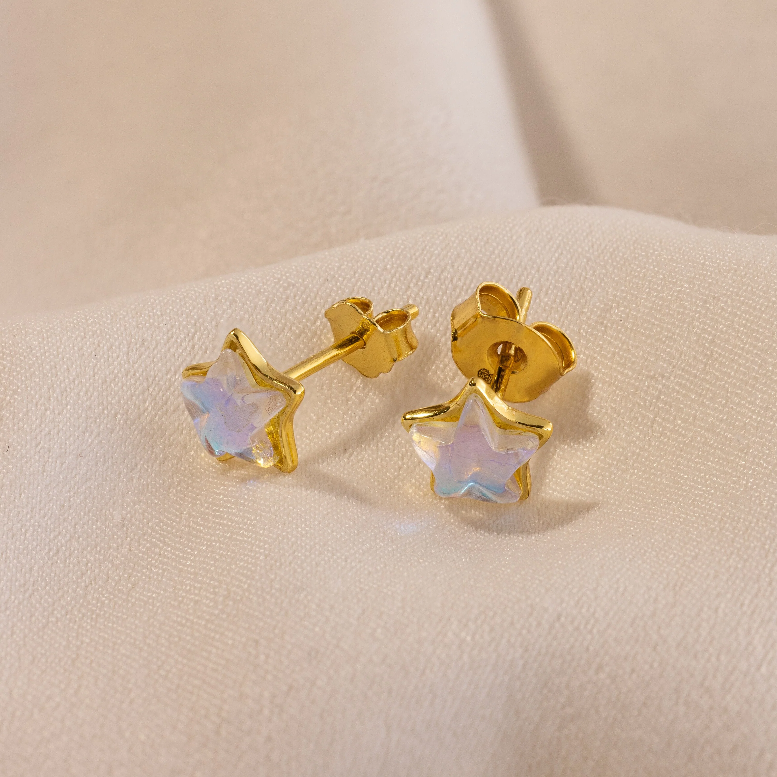 Moonstone Star Studs - Image 2