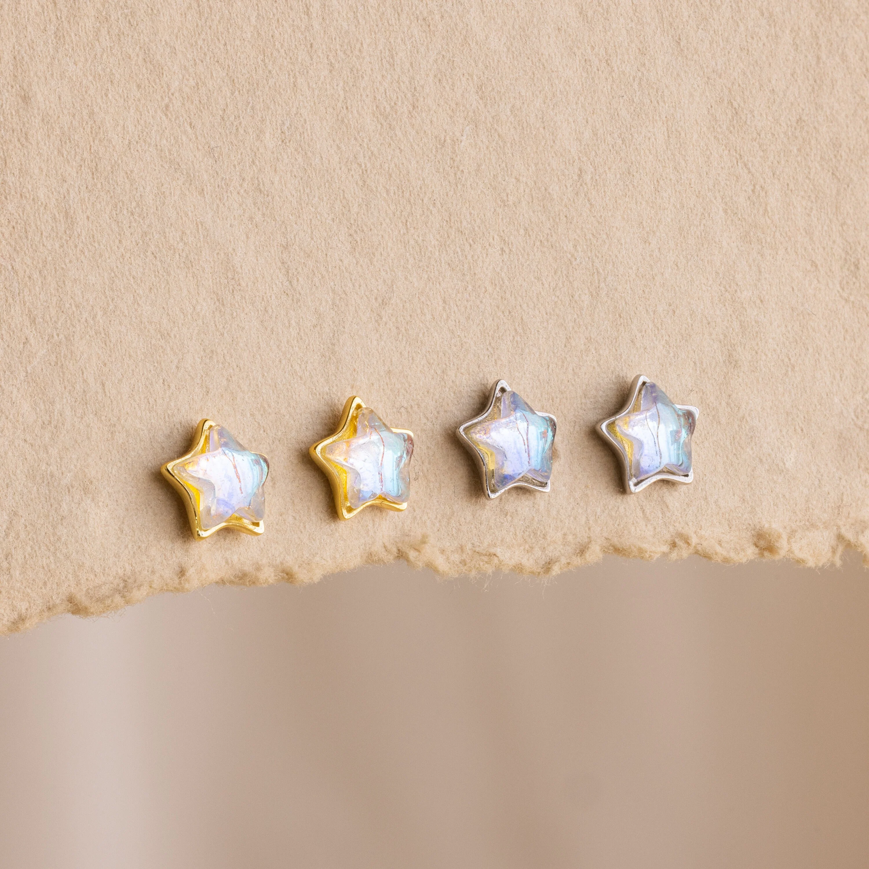 Moonstone Star Studs - Image 3